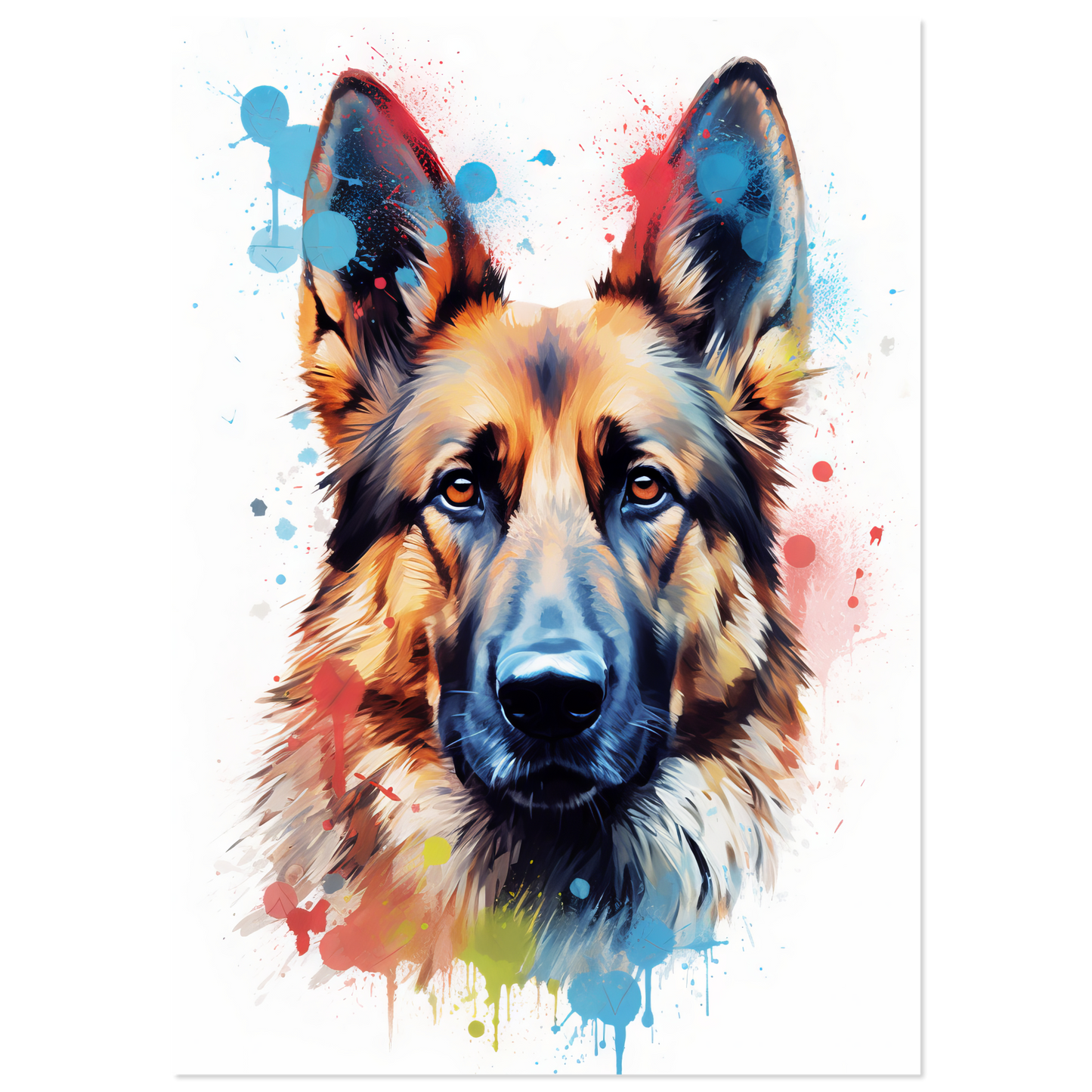 Dog German Shepherd Pop Art (DOG80)