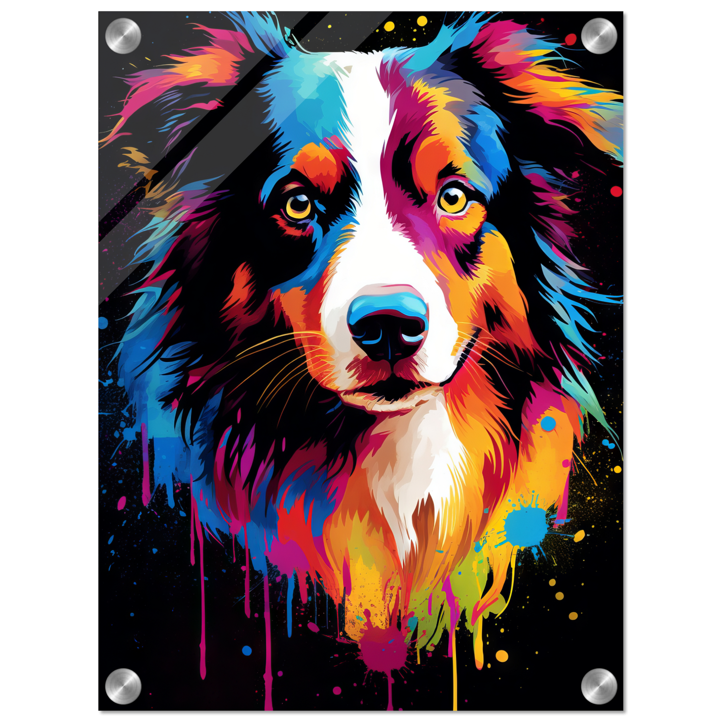 Dog collie pop art (DOG81)