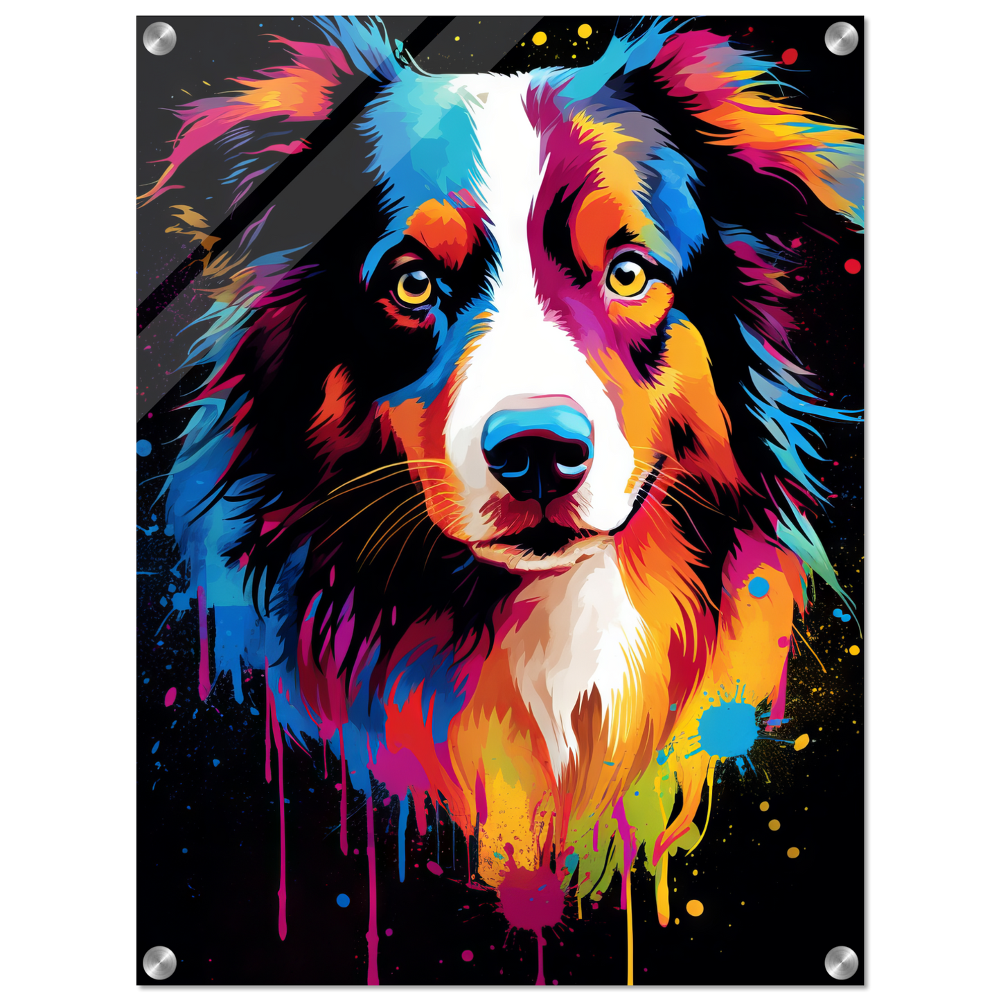 Dog collie pop art (DOG81)