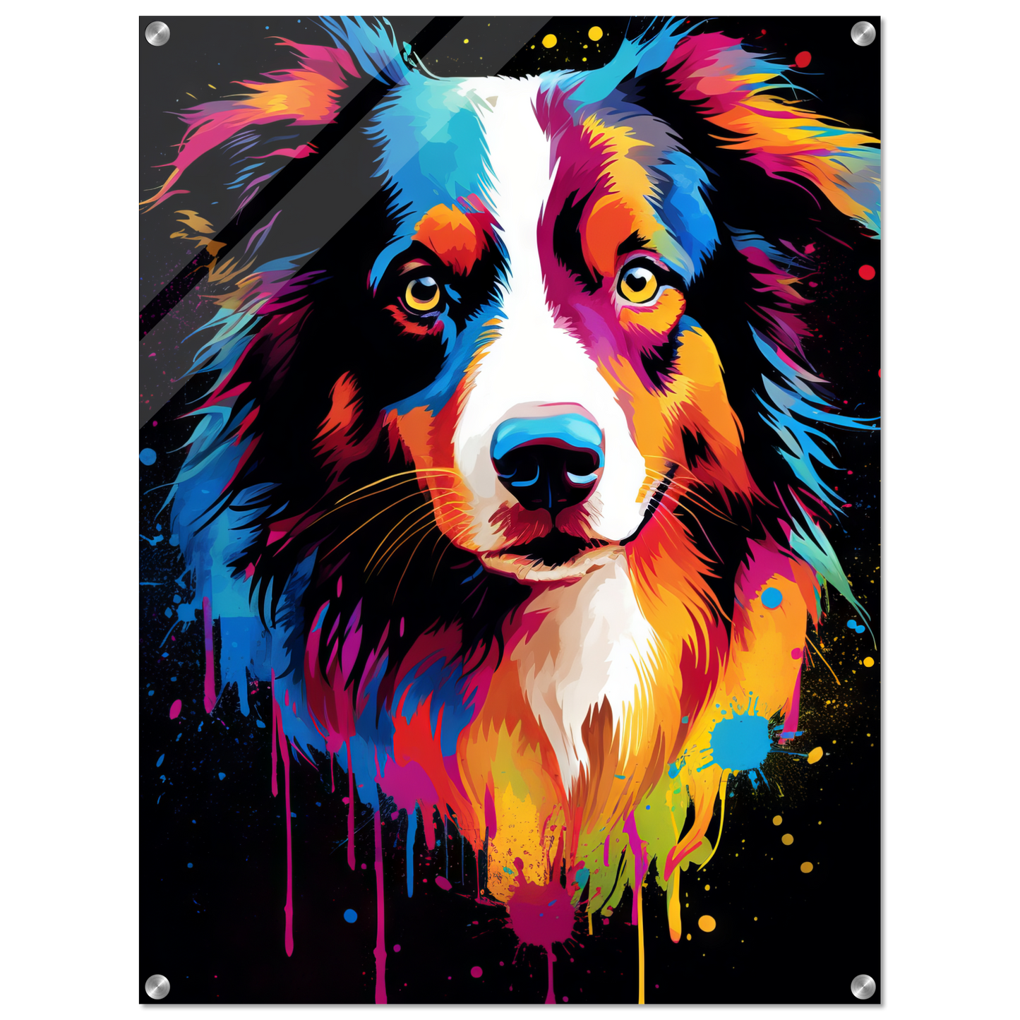 Dog collie pop art (DOG81)
