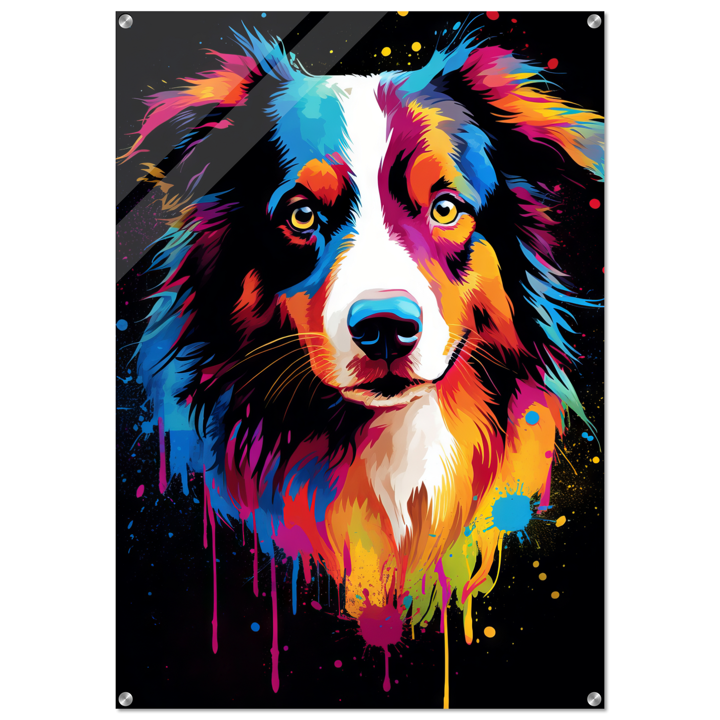 Dog collie pop art (DOG81)