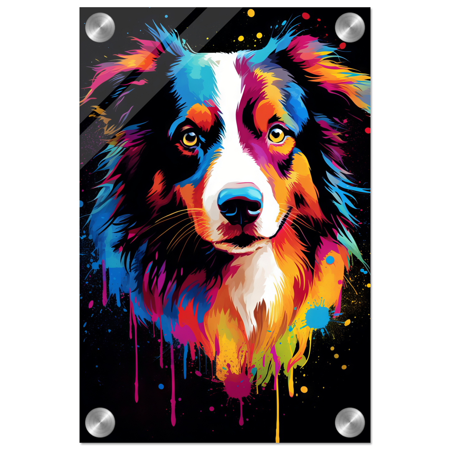 Dog collie pop art (DOG81)