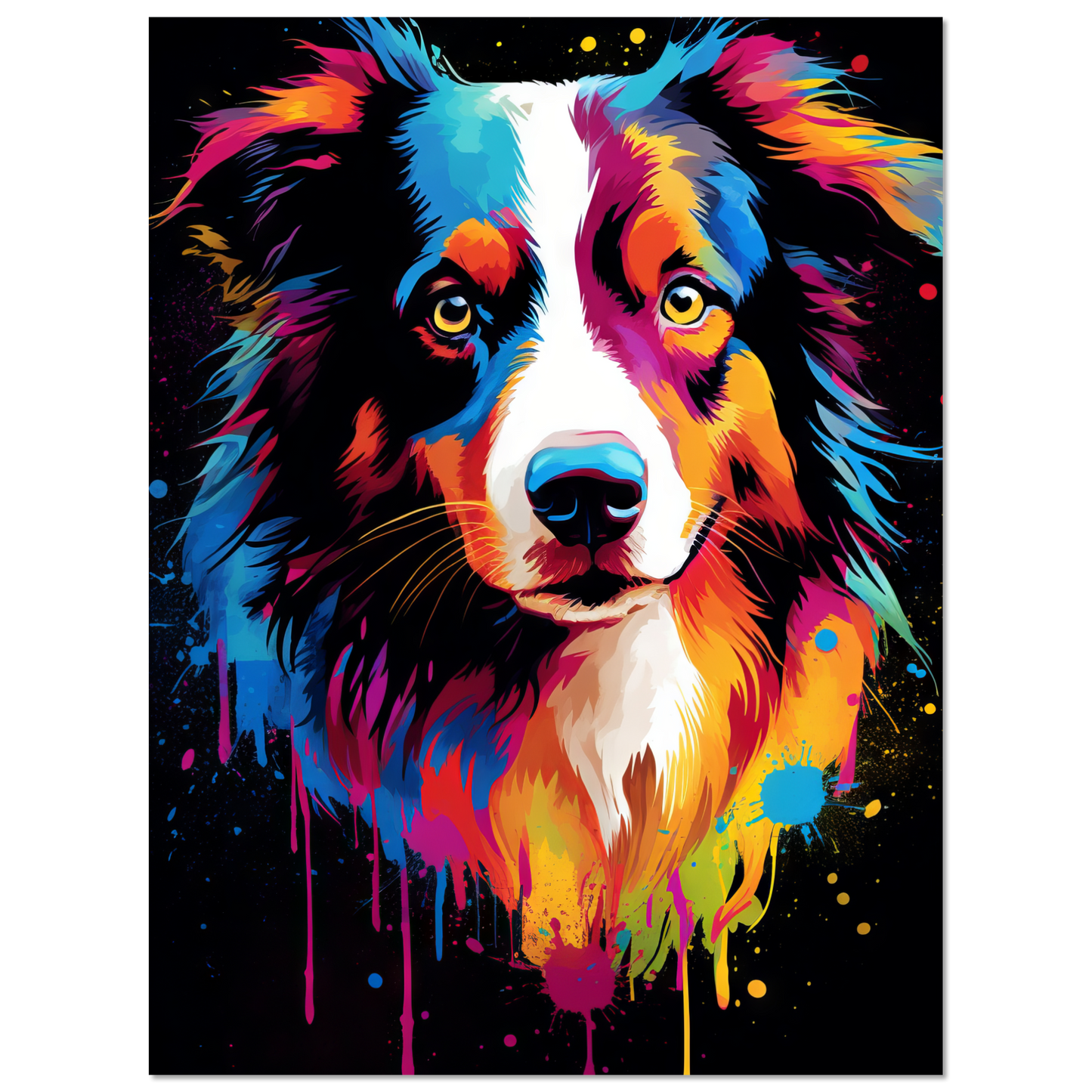 Dog collie pop art (DOG81)