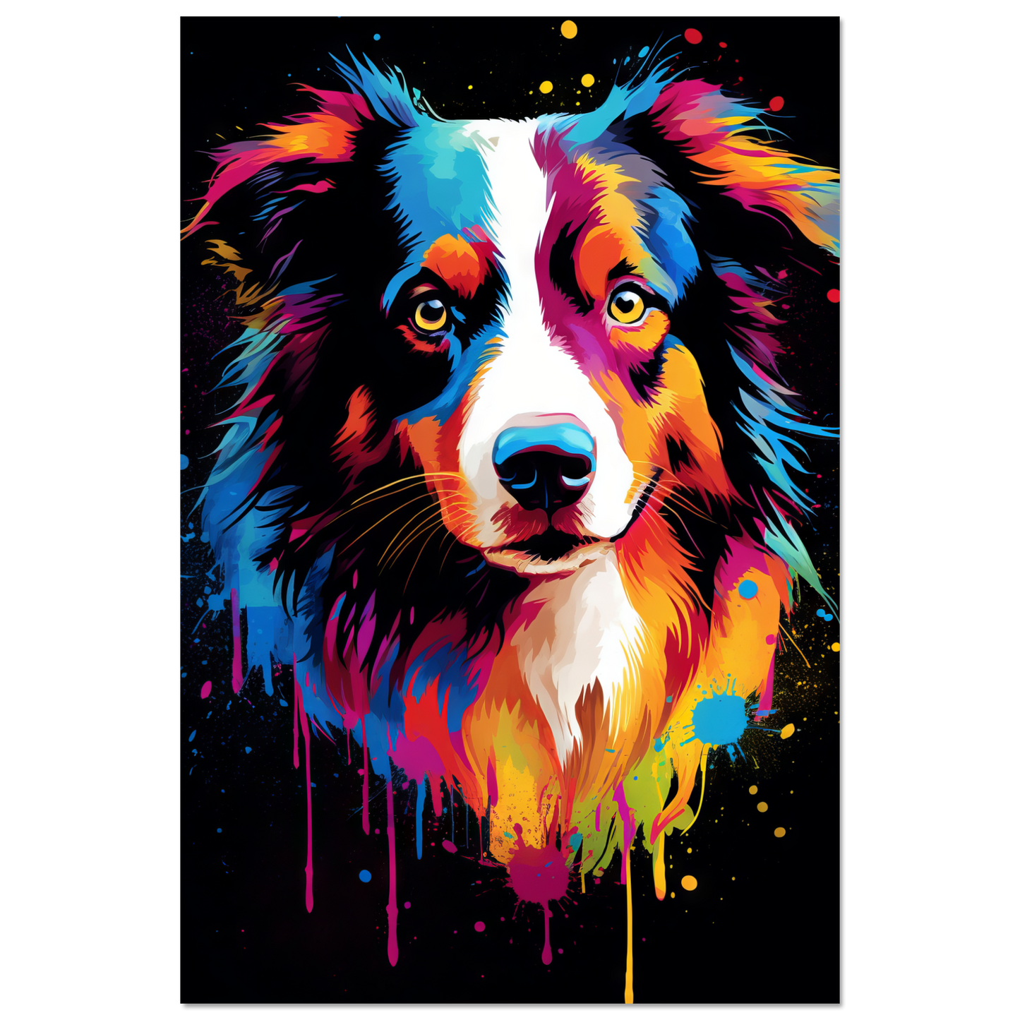 Dog collie pop art (DOG81)