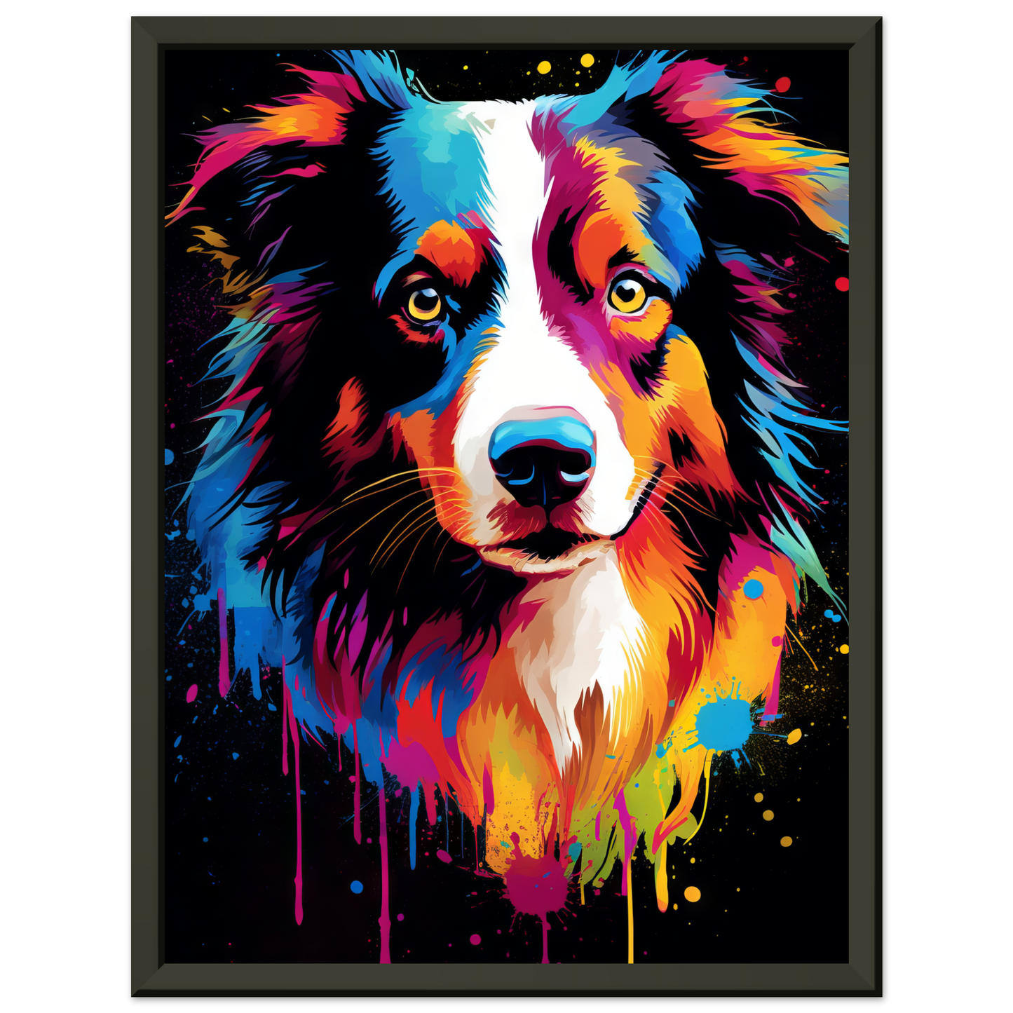 Dog collie pop art (DOG81)