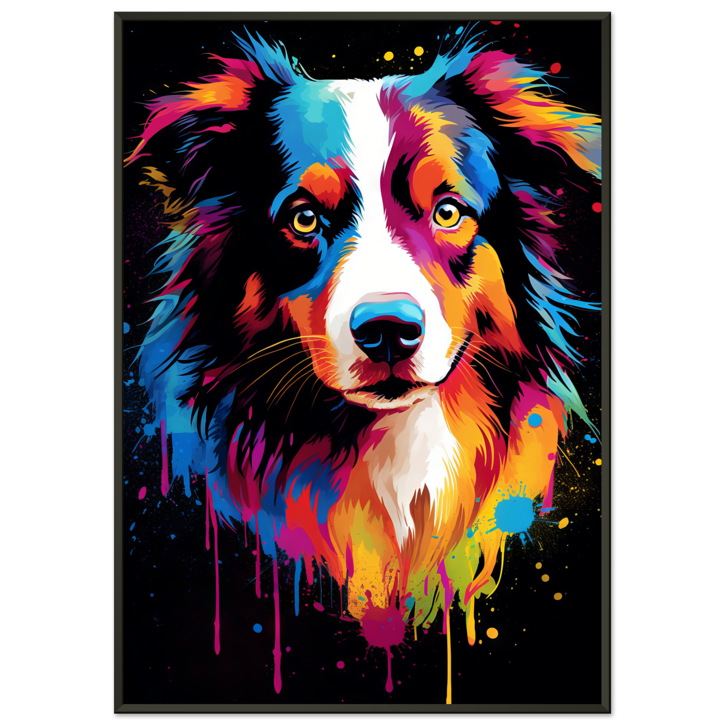 Dog collie pop art (DOG81)