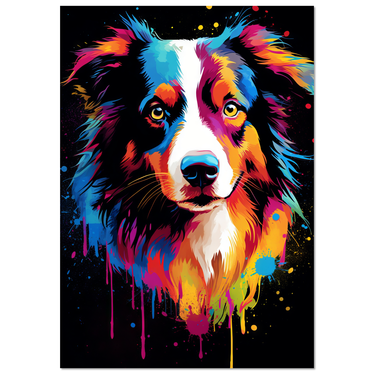 Dog collie pop art (DOG81)
