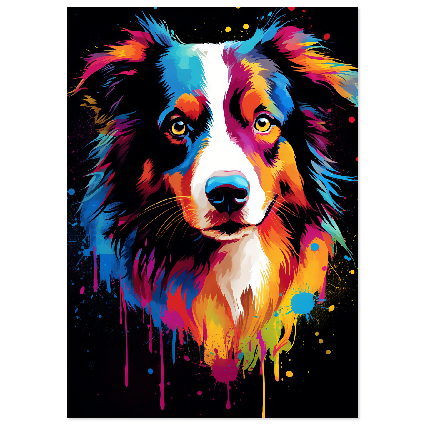 Dog collie pop art (DOG81)