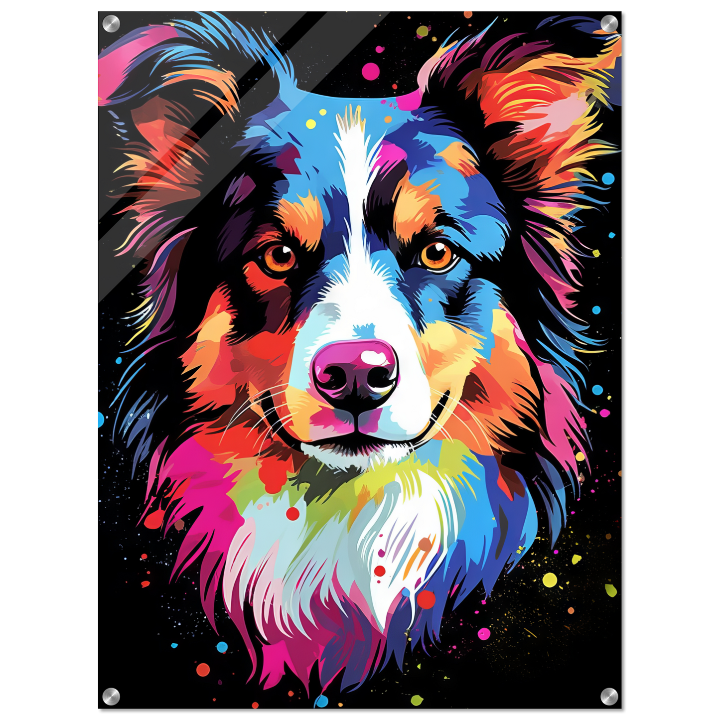 Dog collie pop art (DOG82)