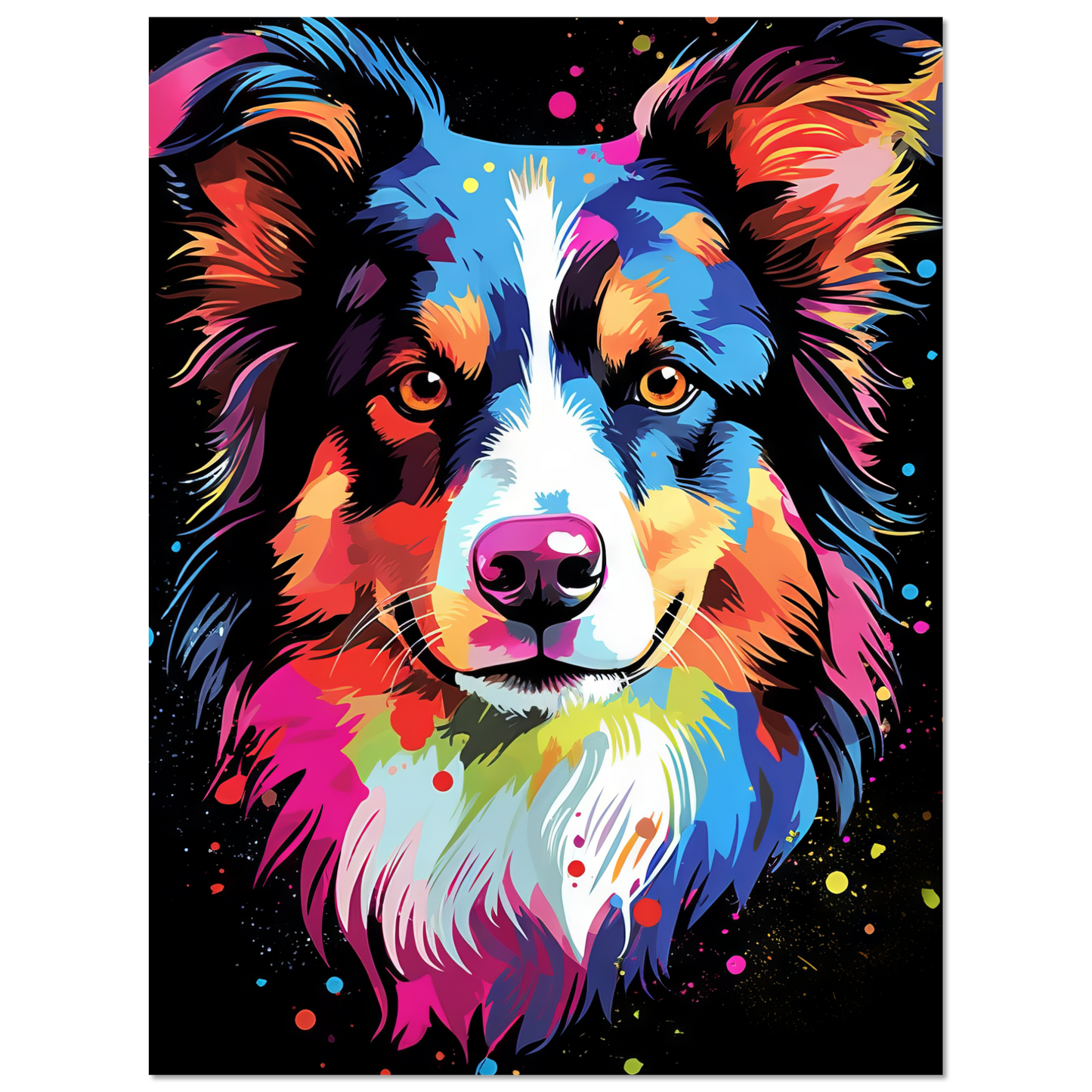 Dog collie pop art (DOG82)