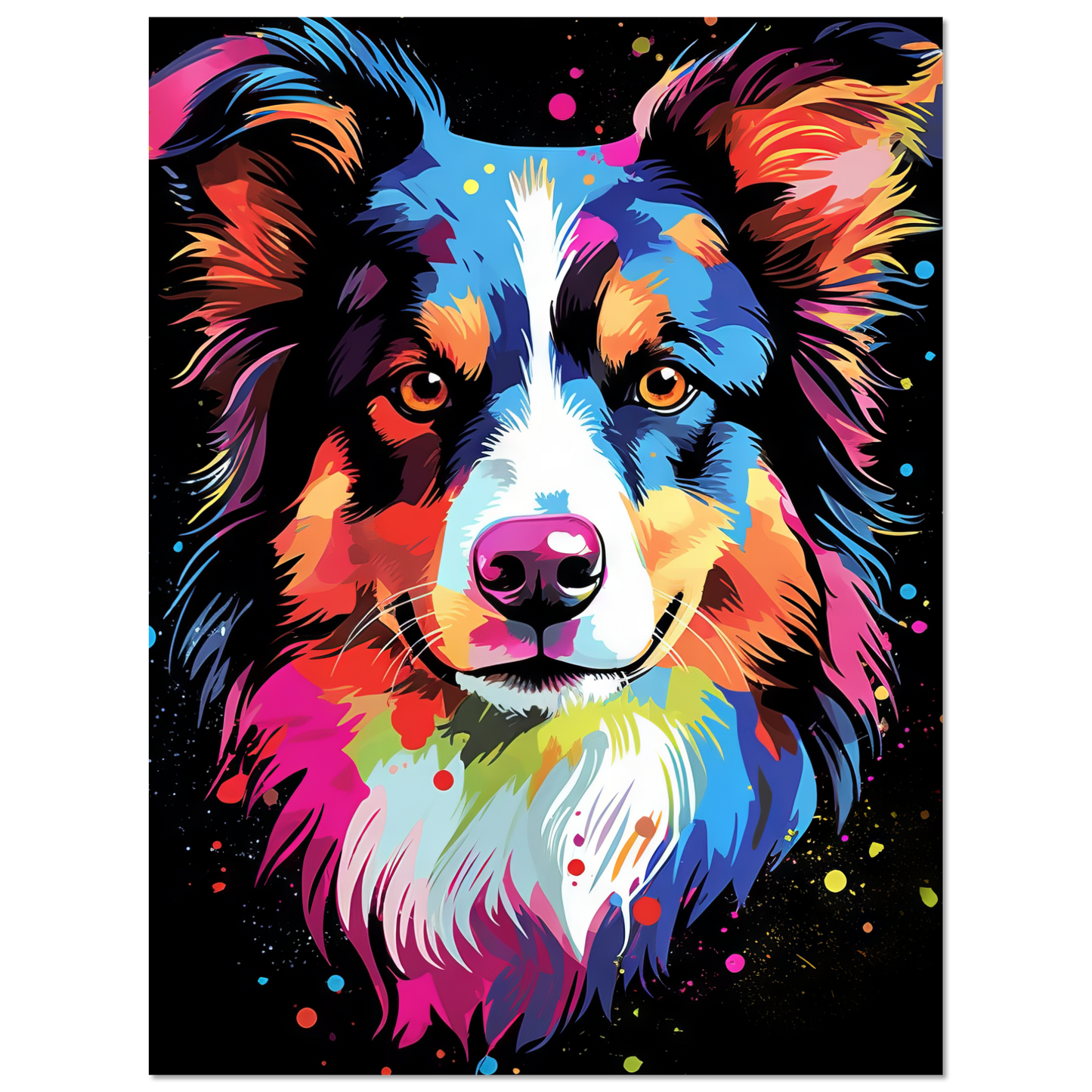 Dog collie pop art (DOG82)