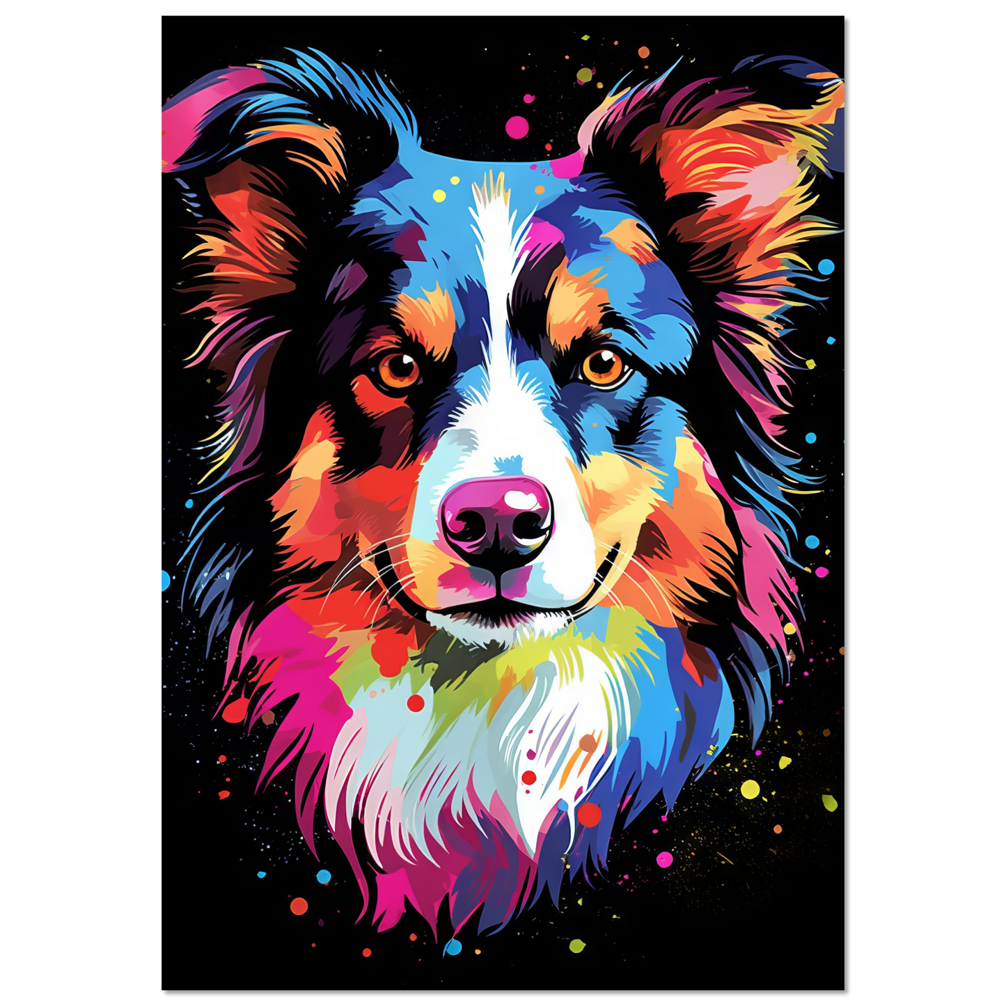 Dog collie pop art (DOG82)