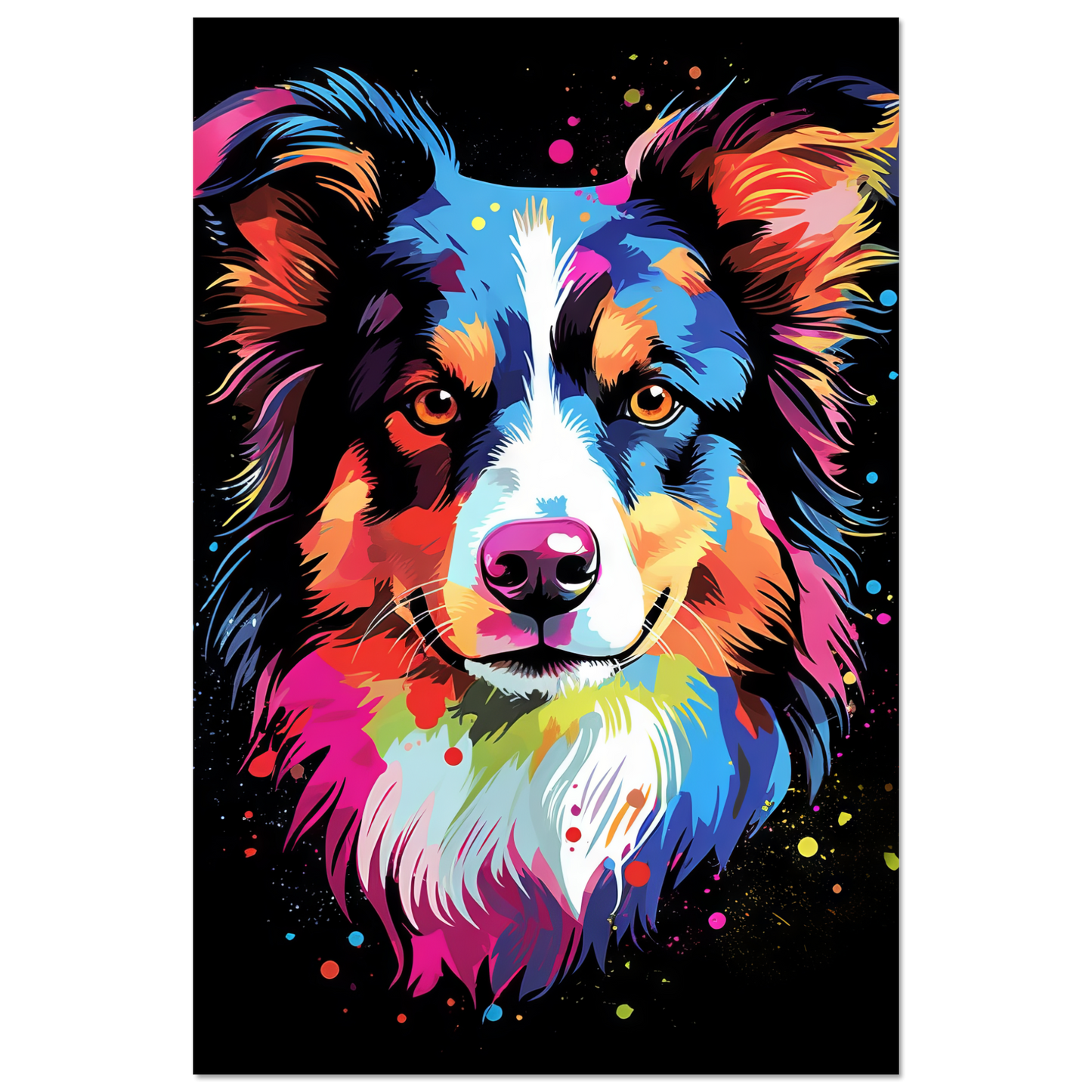 Dog collie pop art (DOG82)