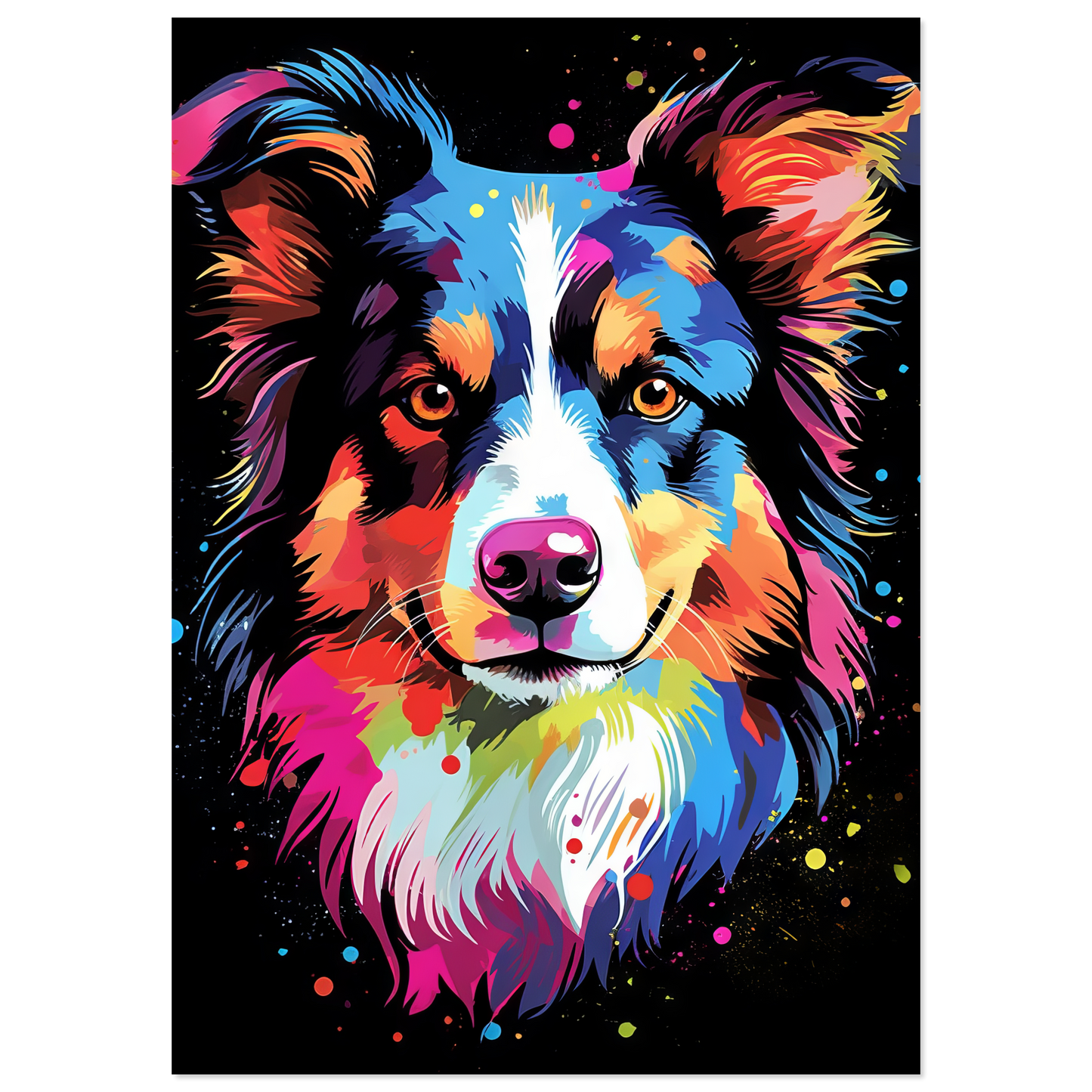 Dog collie pop art (DOG82)