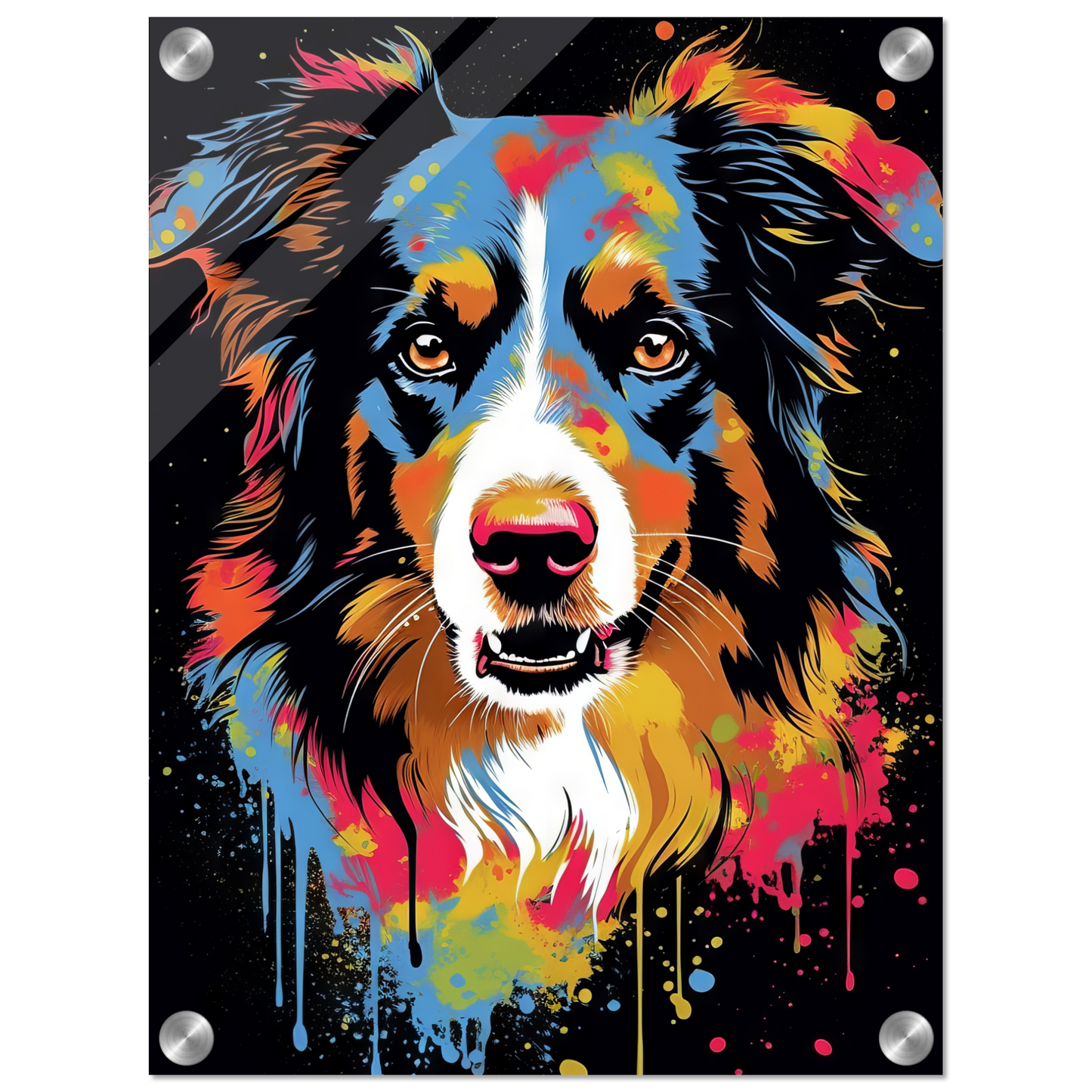 Dog collie pop art (DOG83)