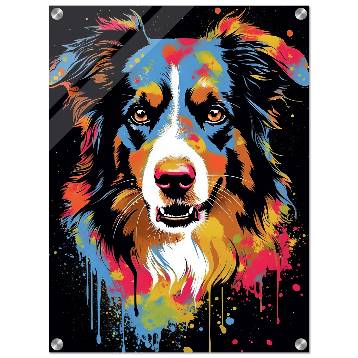 Dog collie pop art (DOG83)