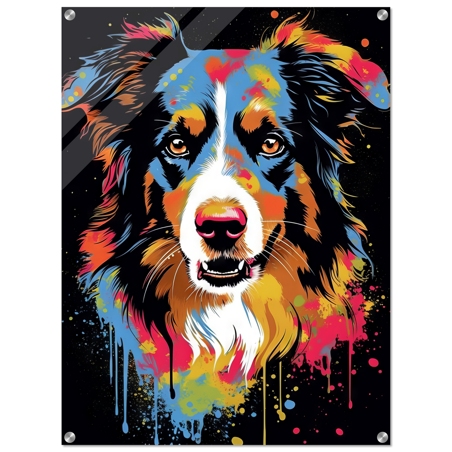 Dog collie pop art (DOG83)