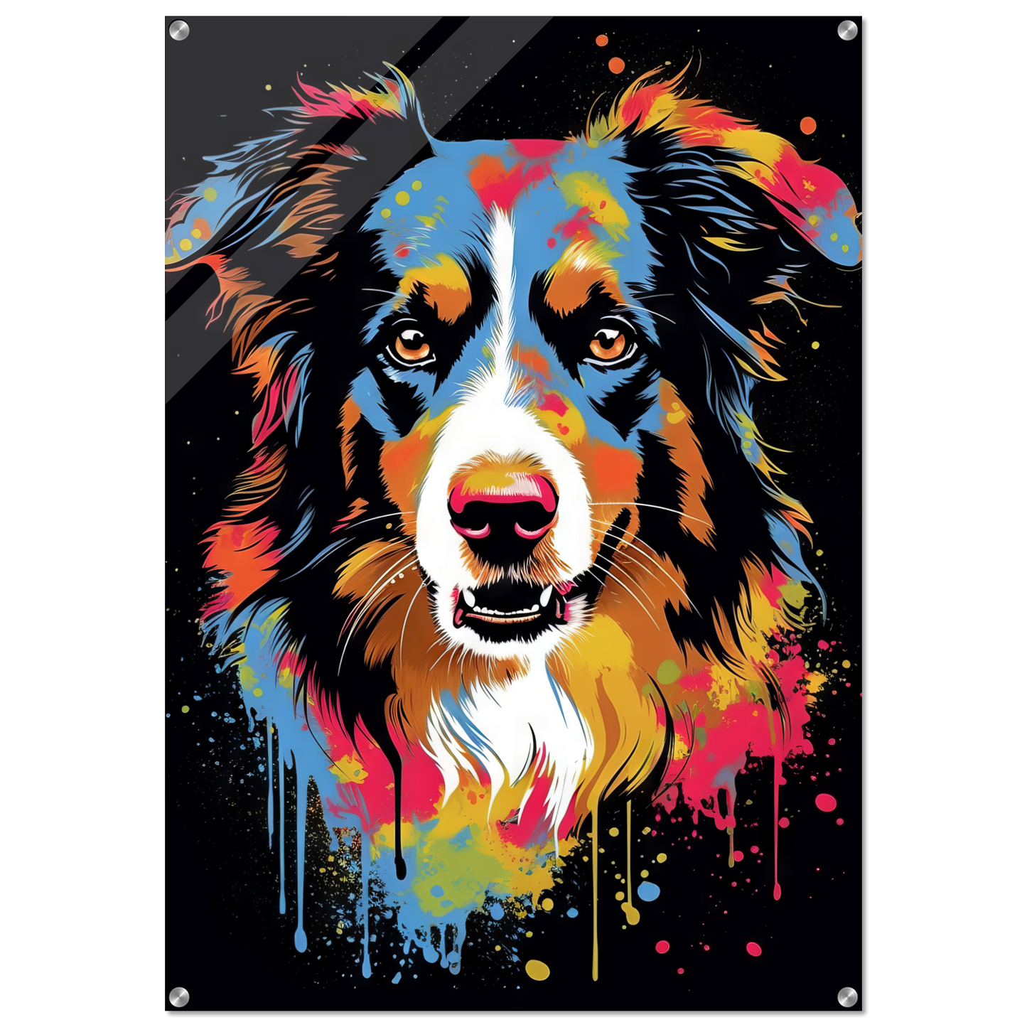Dog collie pop art (DOG83)