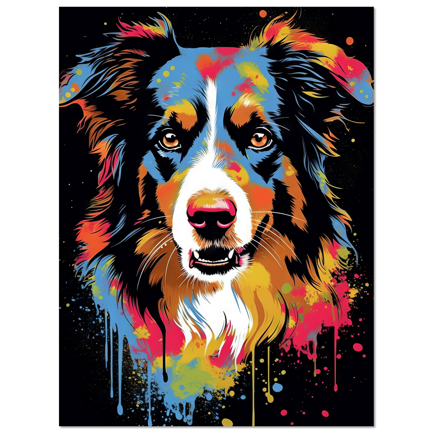 Dog collie pop art (DOG83)