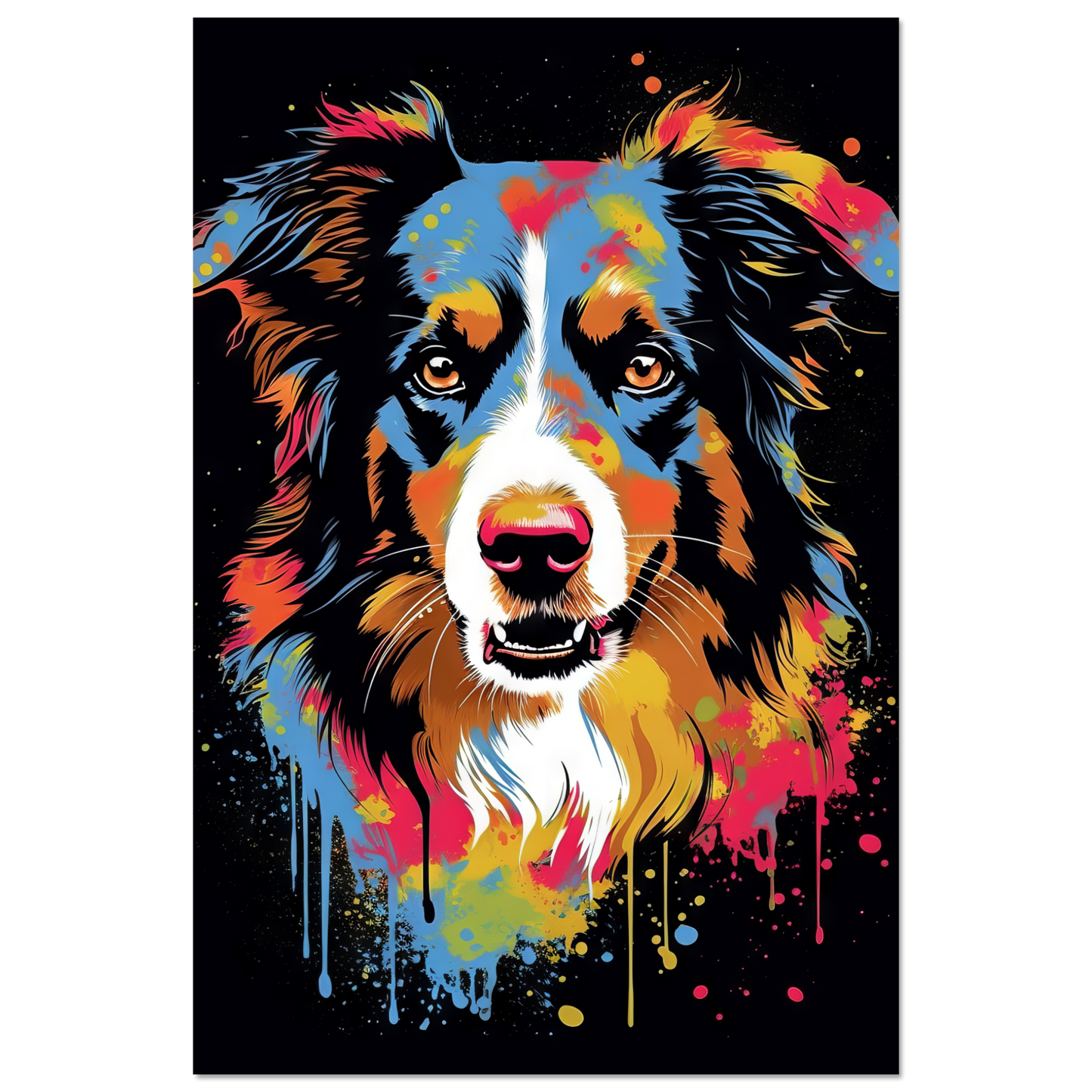 Dog collie pop art (DOG83)