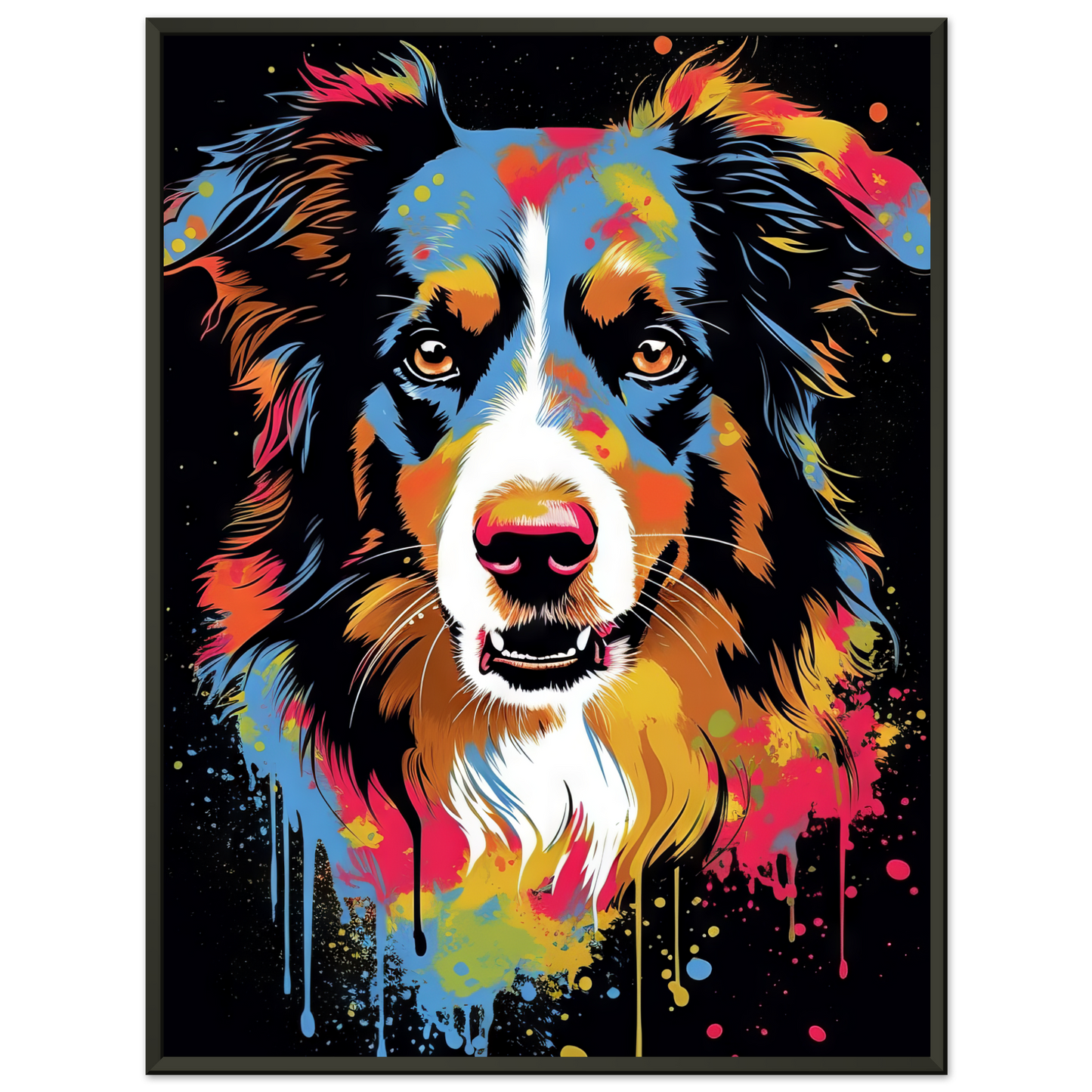 Dog collie pop art (DOG83)
