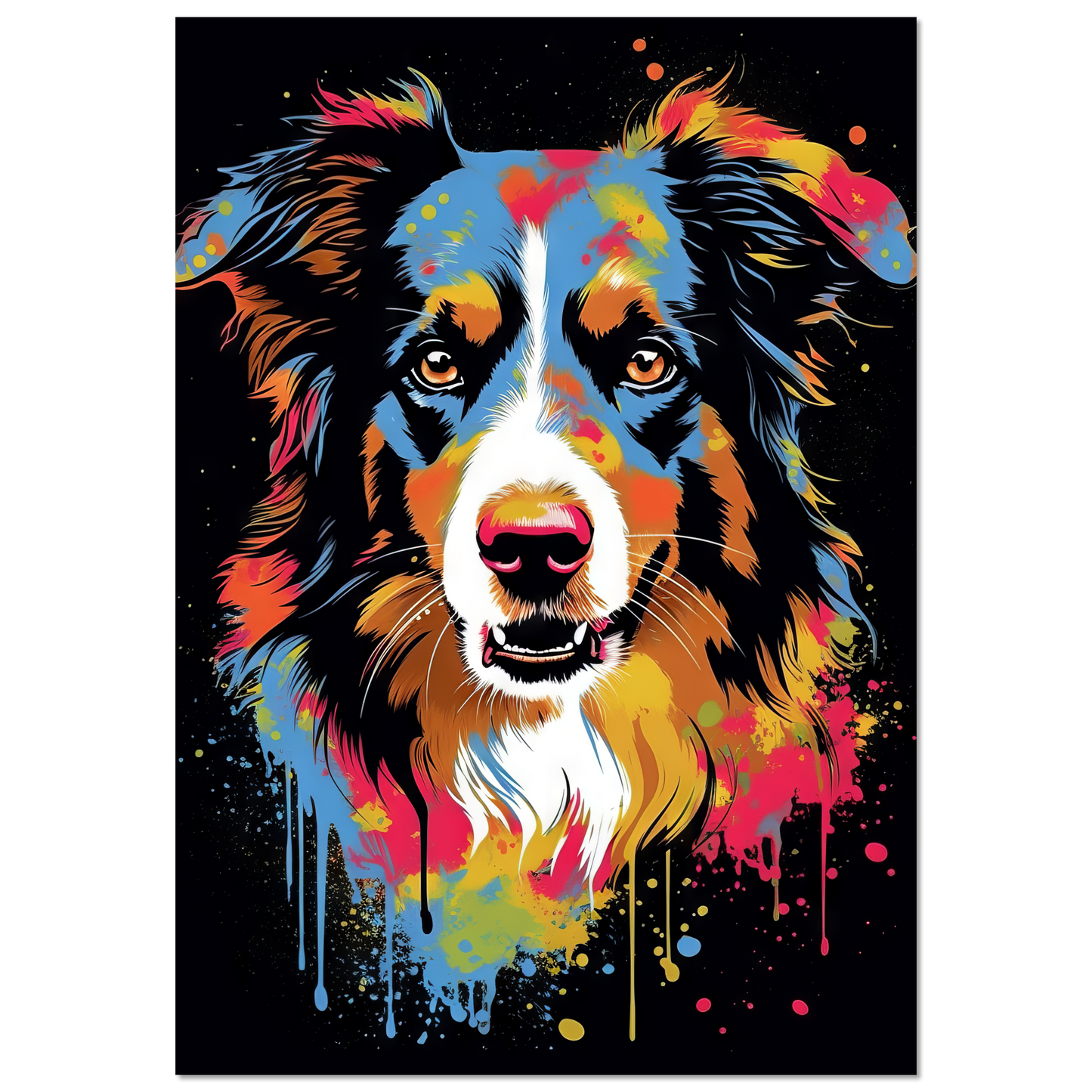 Dog collie pop art (DOG83)
