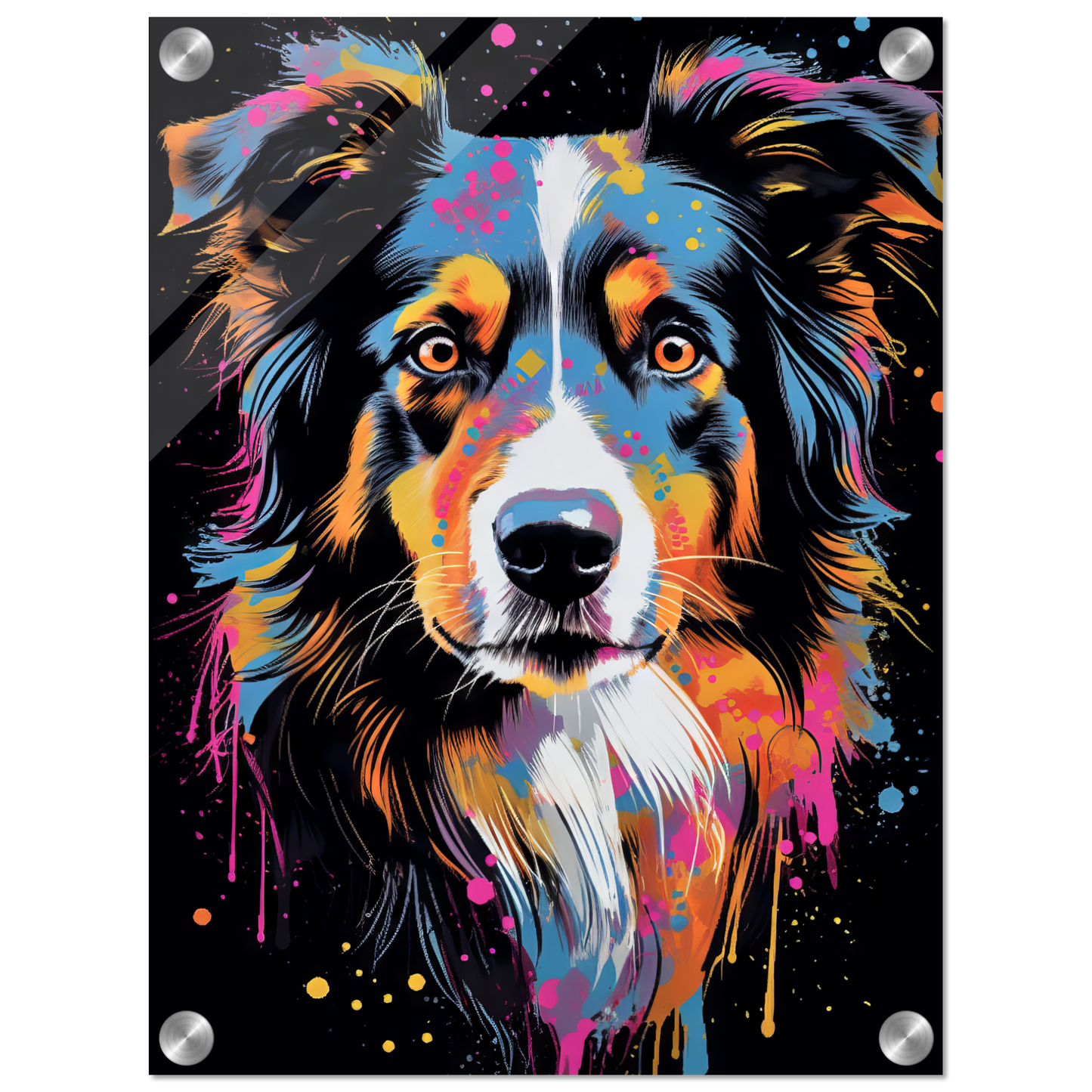 Dog collie pop art (DOG84)