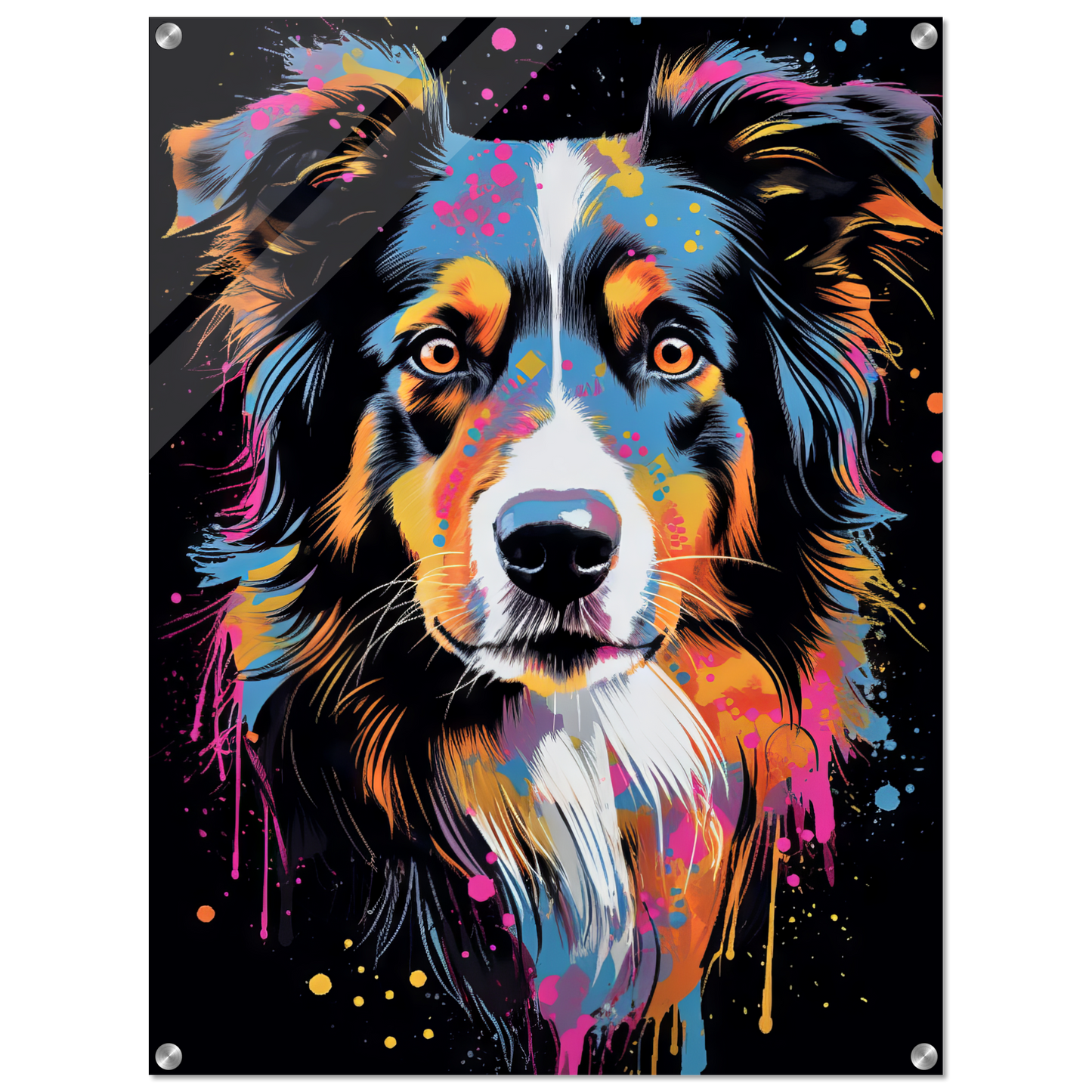 Dog collie pop art (DOG84)