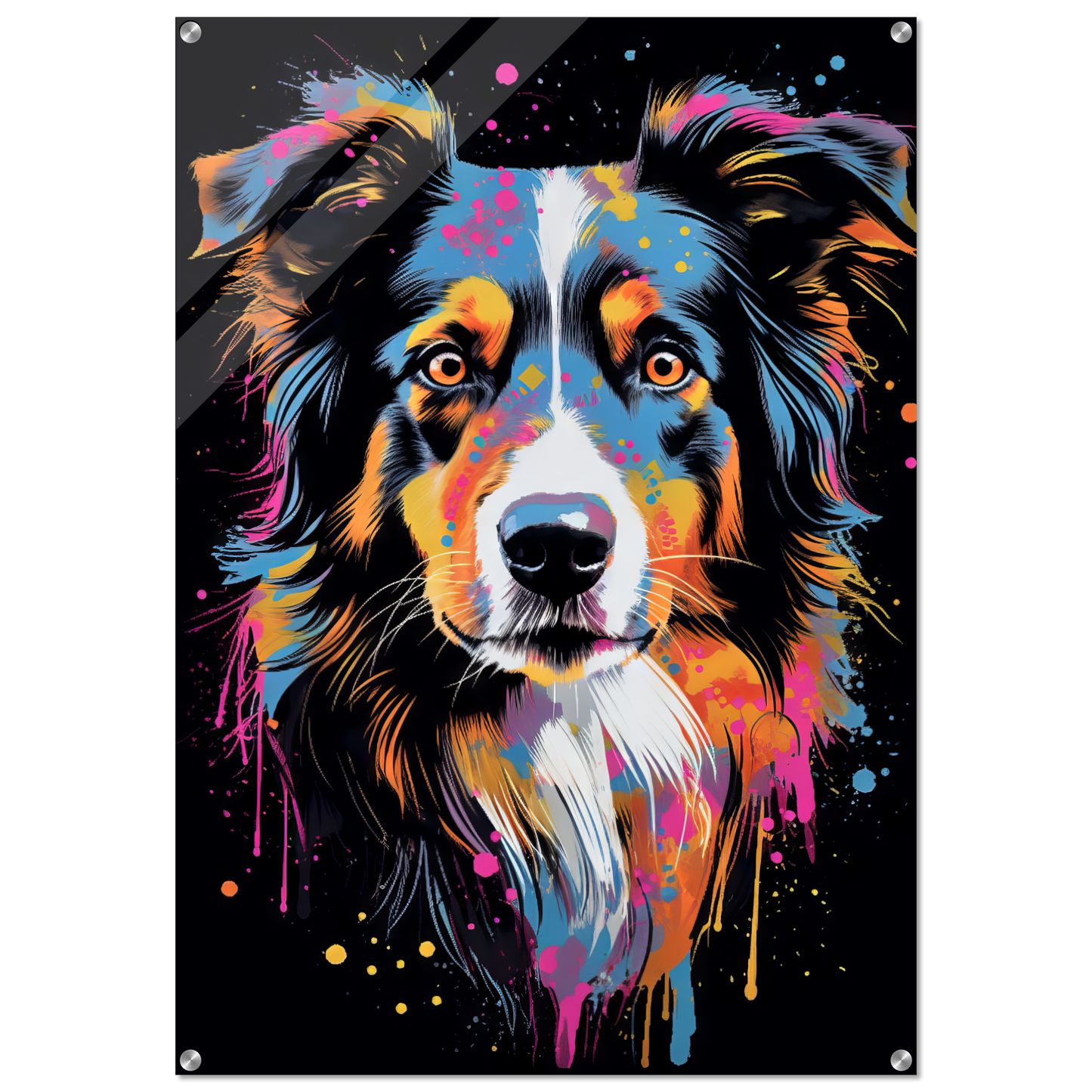 Dog collie pop art (DOG84)