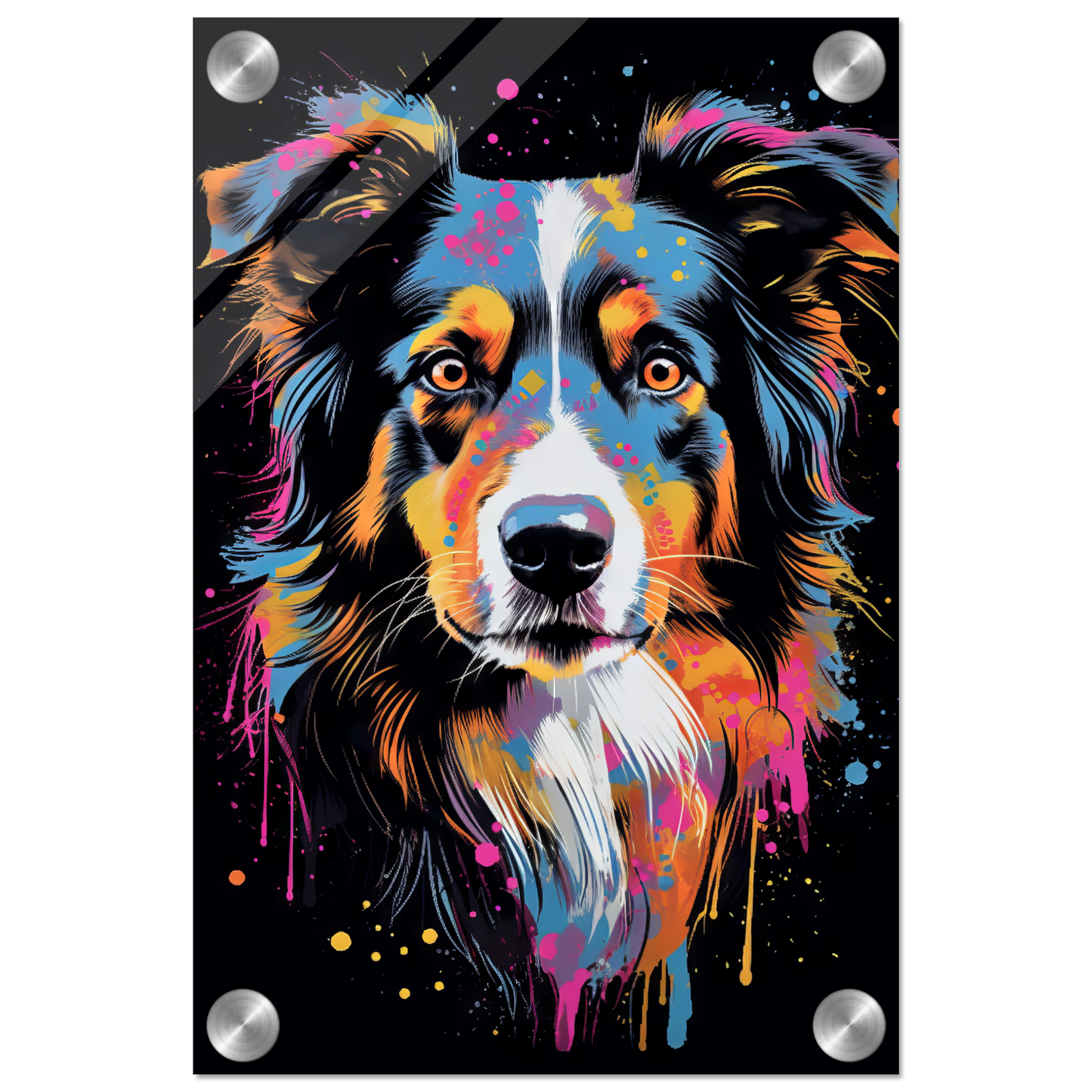 Dog collie pop art (DOG84)