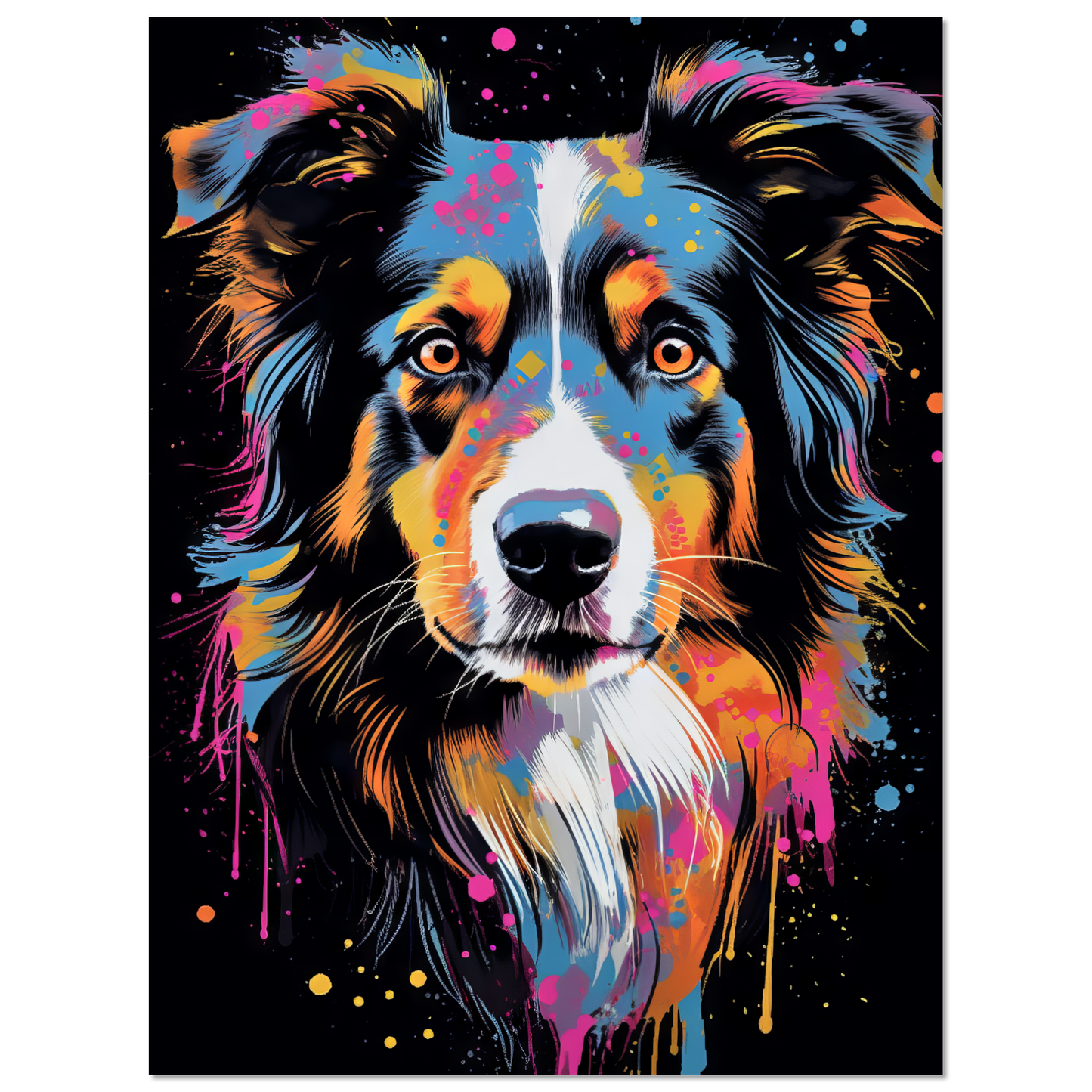 Dog collie pop art (DOG84)