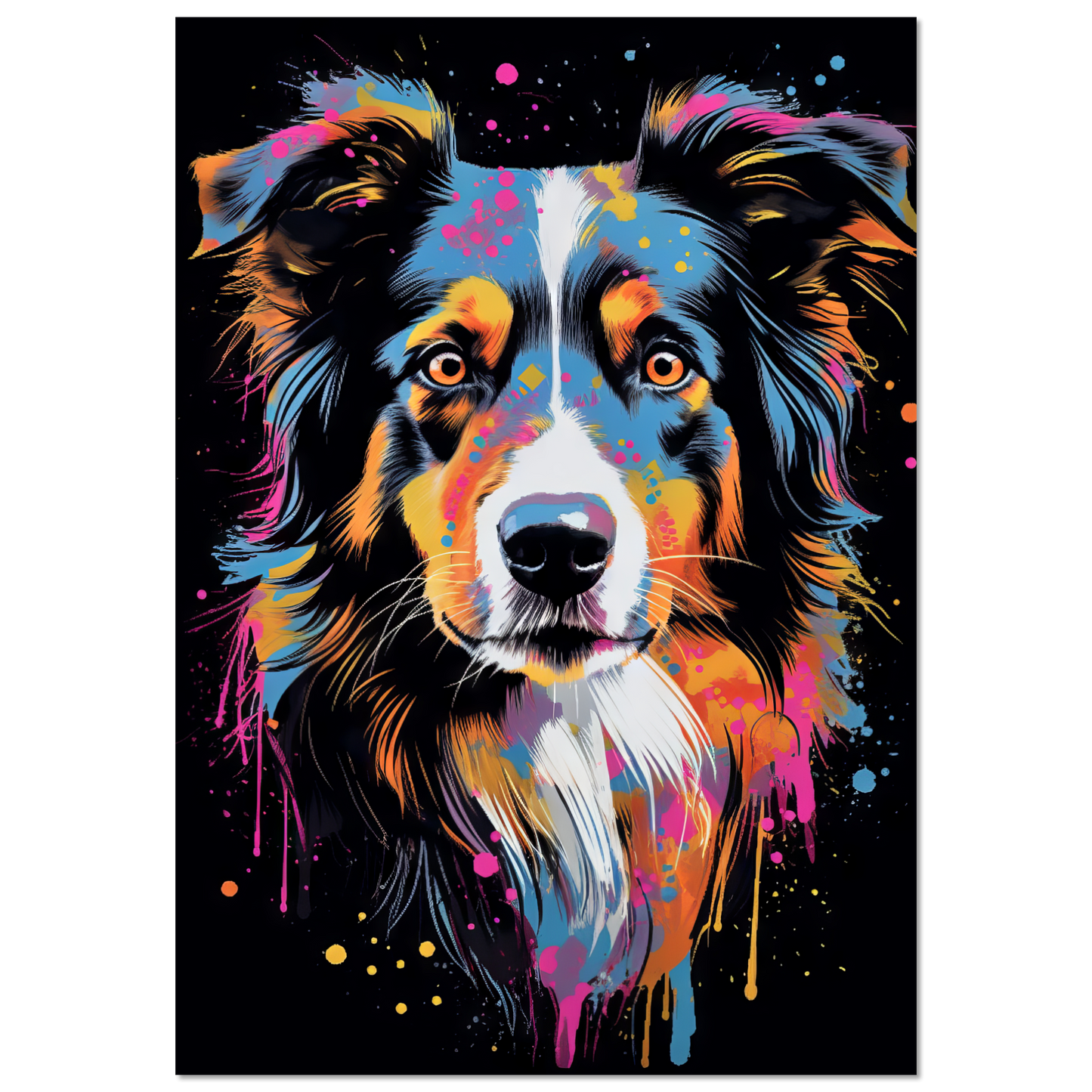 Dog collie pop art (DOG84)
