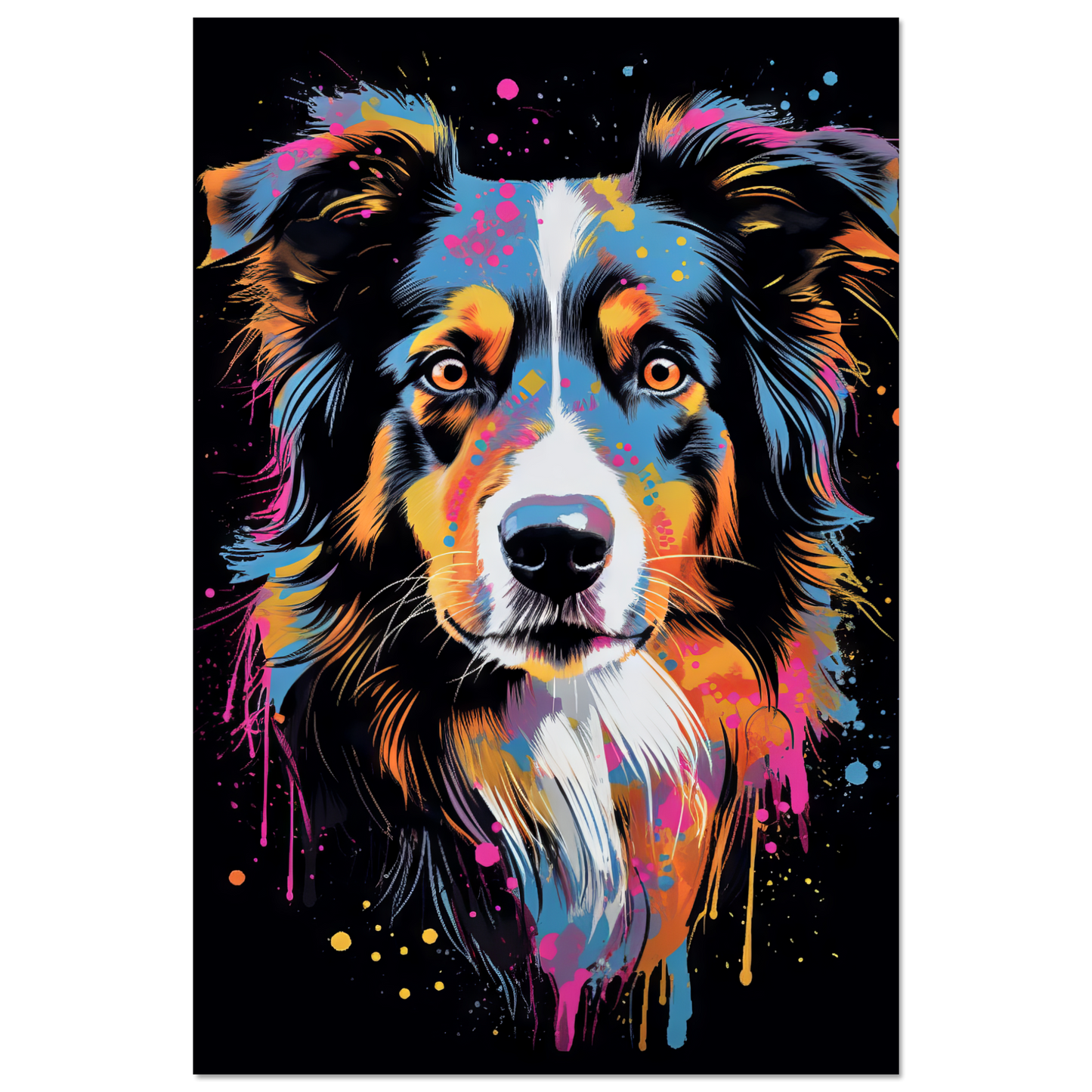 Dog collie pop art (DOG84)