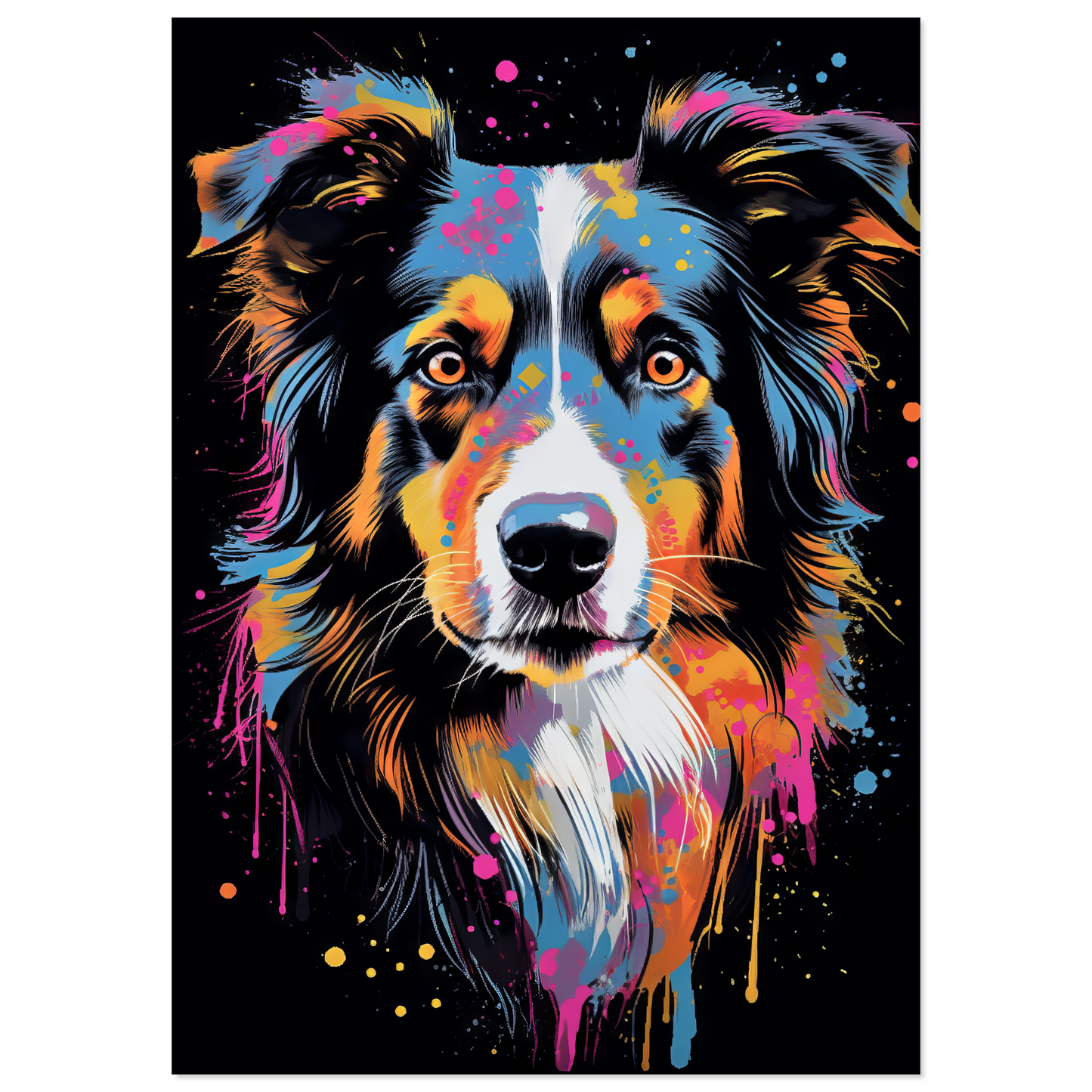 Dog collie pop art (DOG84)
