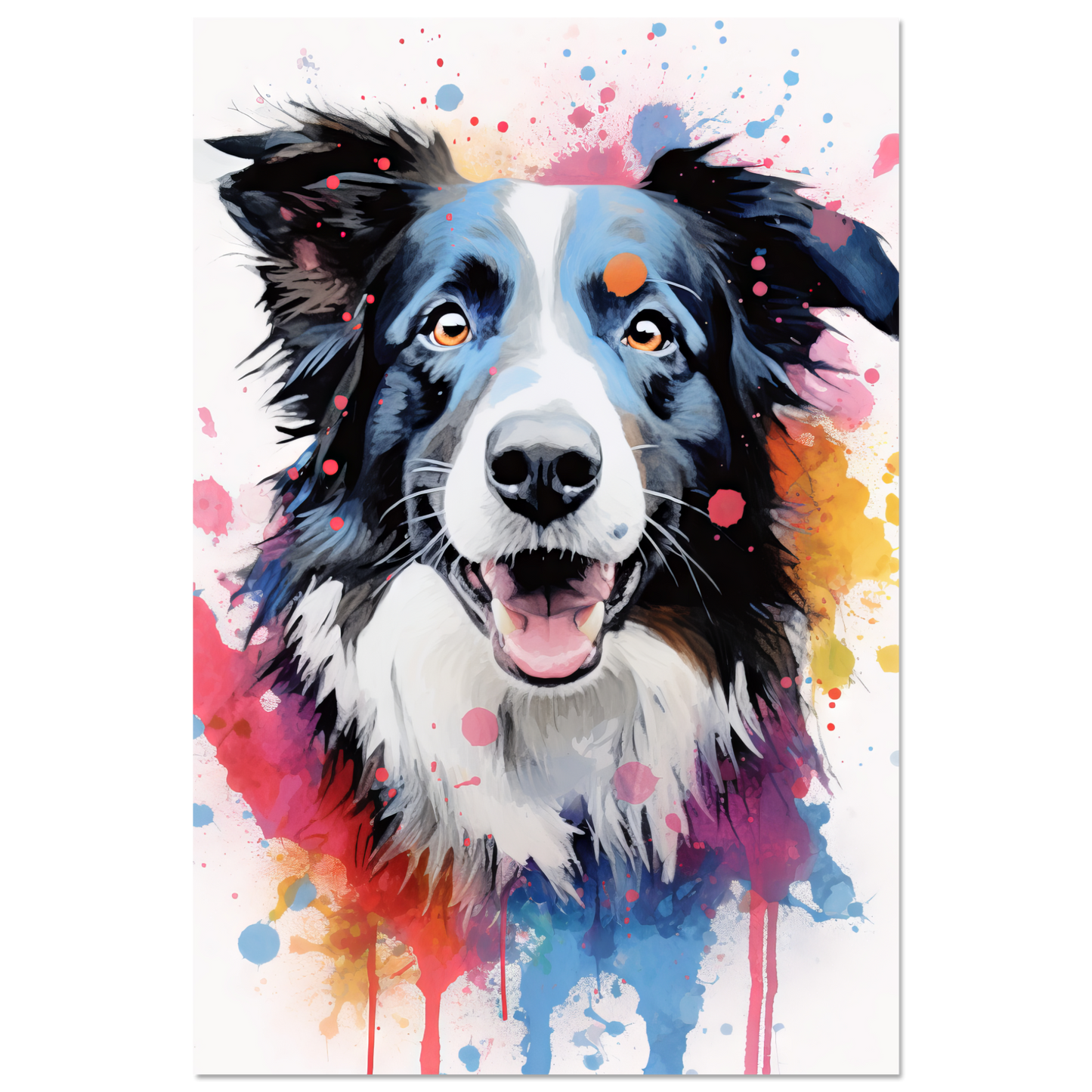 Dog collie pop art (DOG86)
