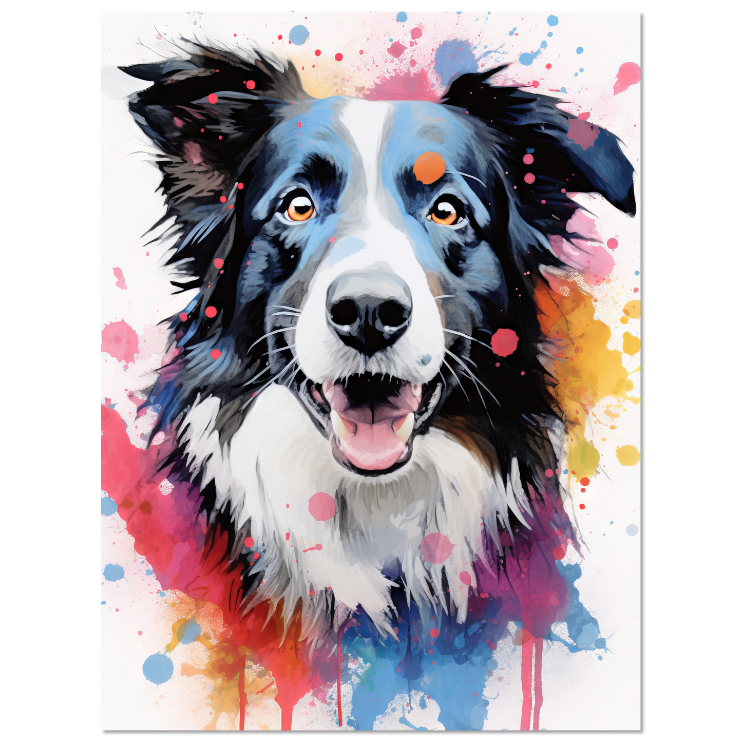 Dog collie pop art (DOG86)