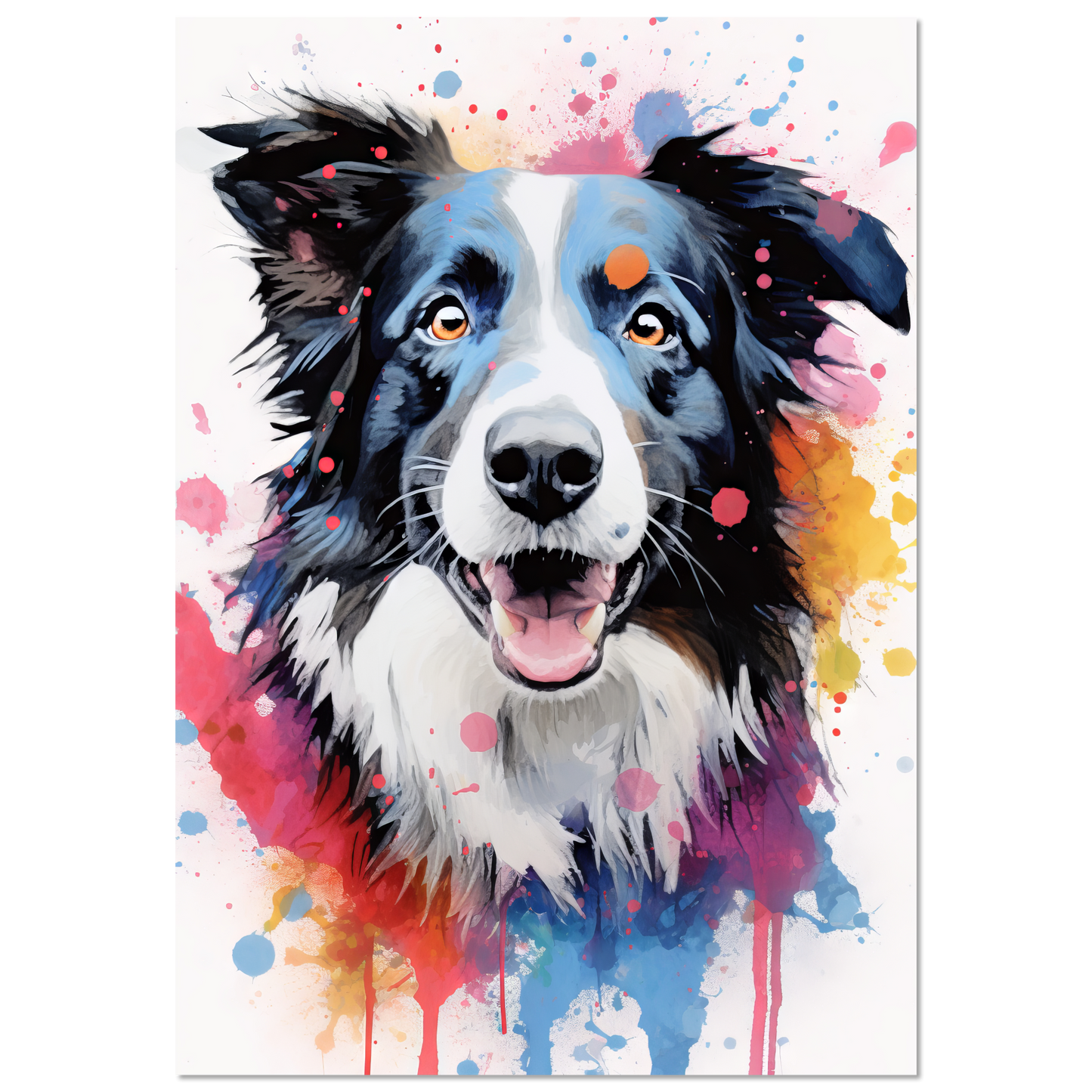 Dog collie pop art (DOG86)