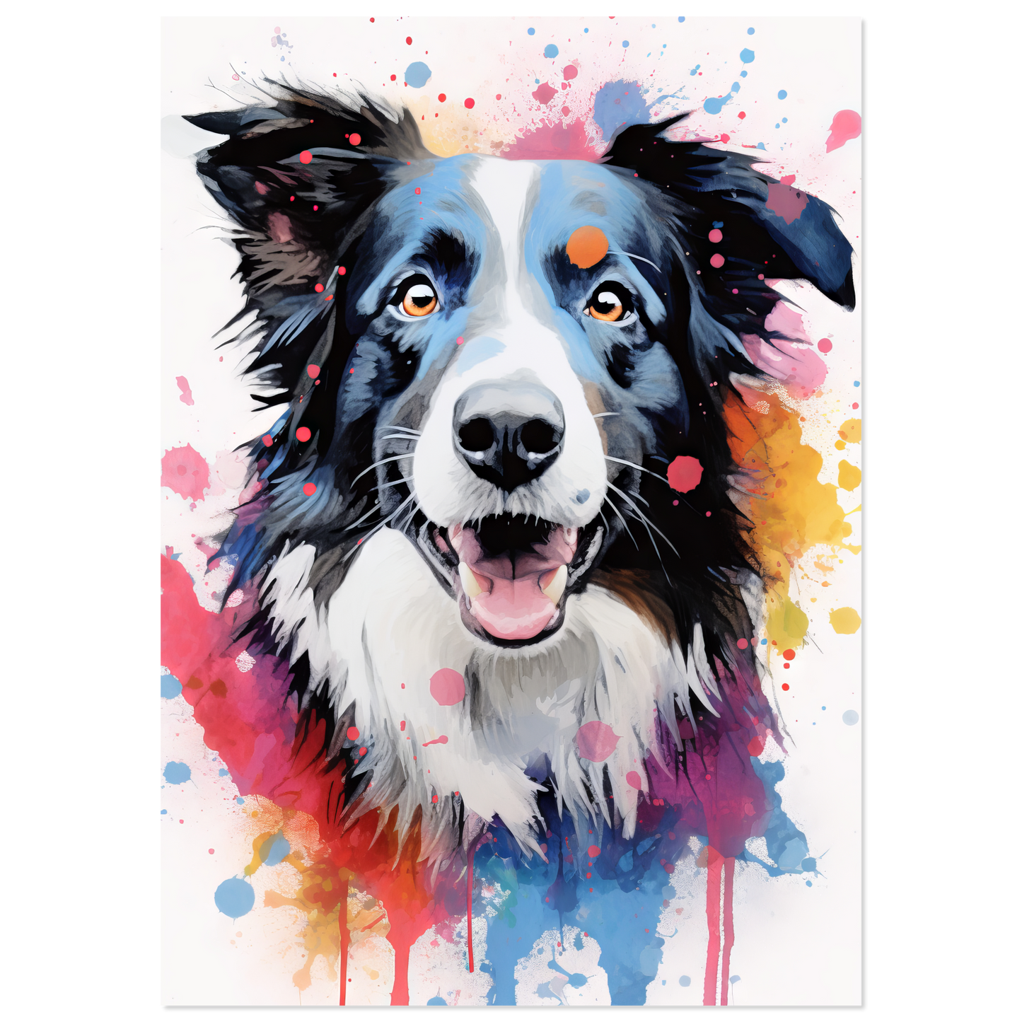 Dog collie pop art (DOG86)