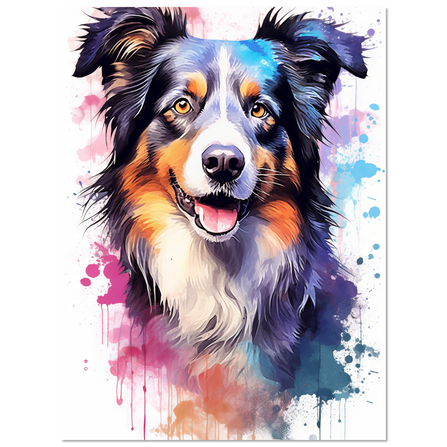 Dog collie pop art (DOG87)