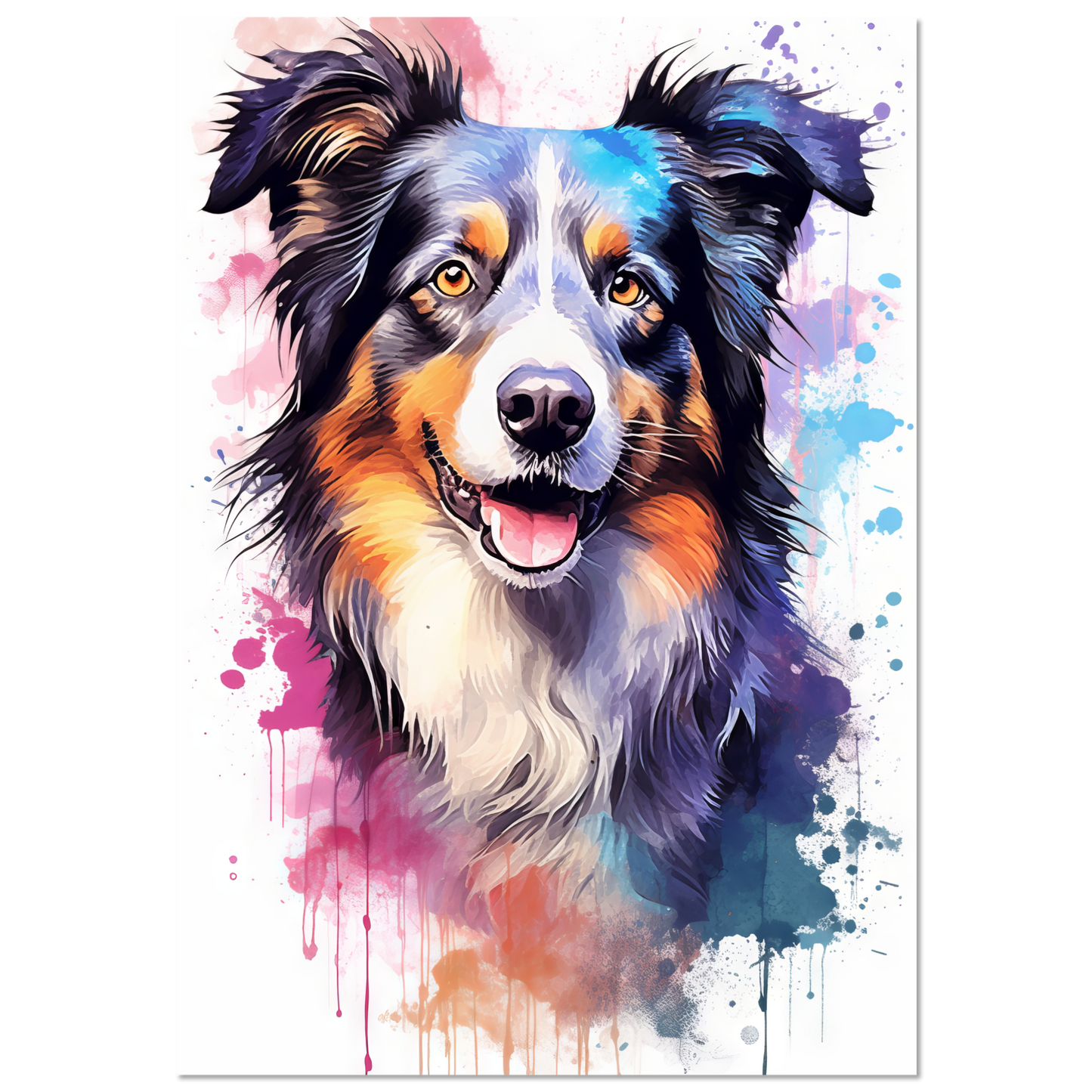 Dog collie pop art (DOG87)
