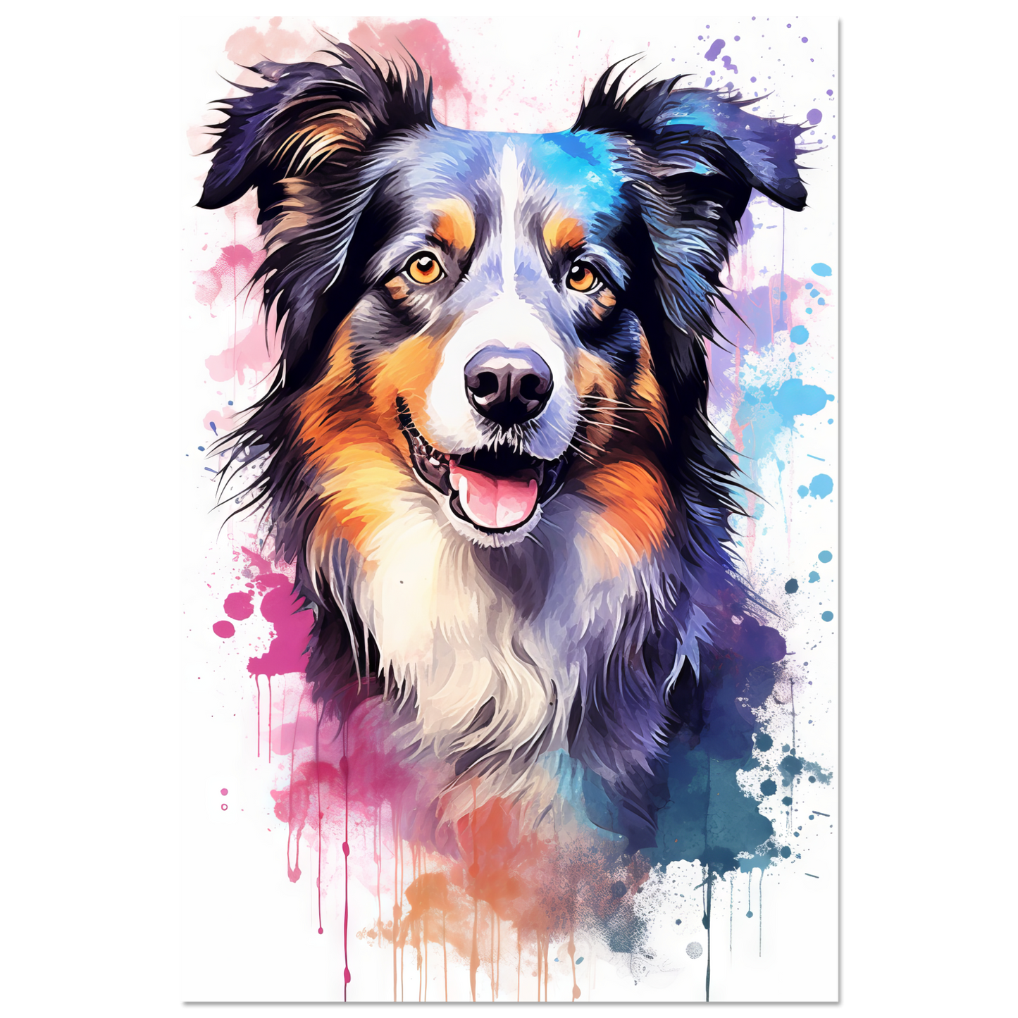 Dog collie pop art (DOG87)