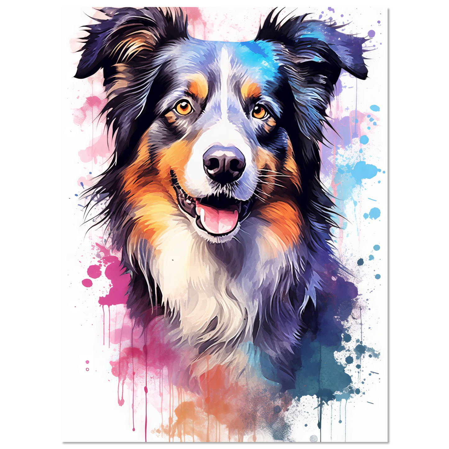 Dog collie pop art (DOG87)
