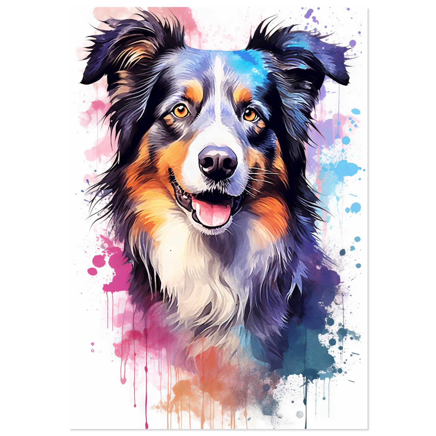 Dog collie pop art (DOG87)