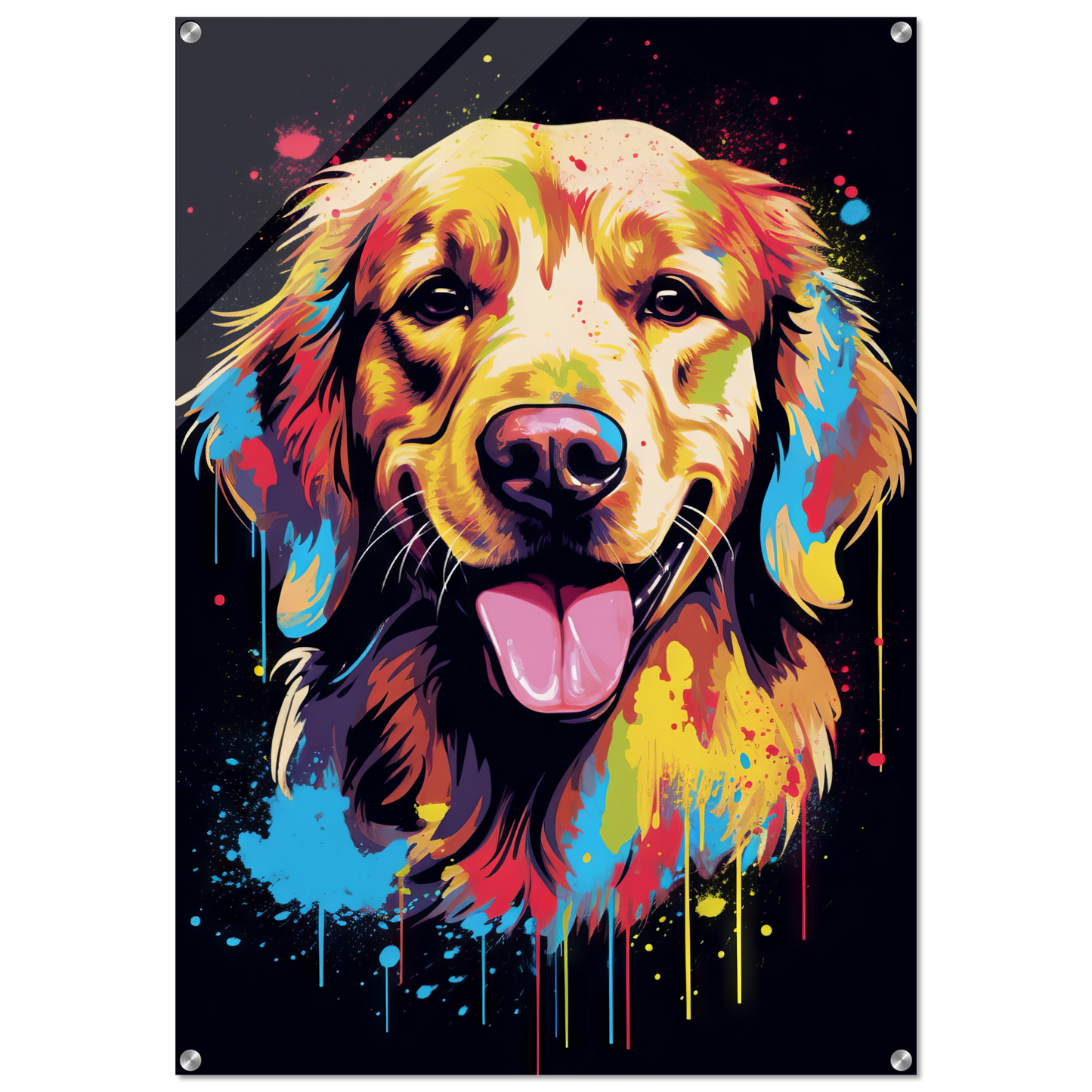Dog Golden Retriever Pop Art (DOG93)