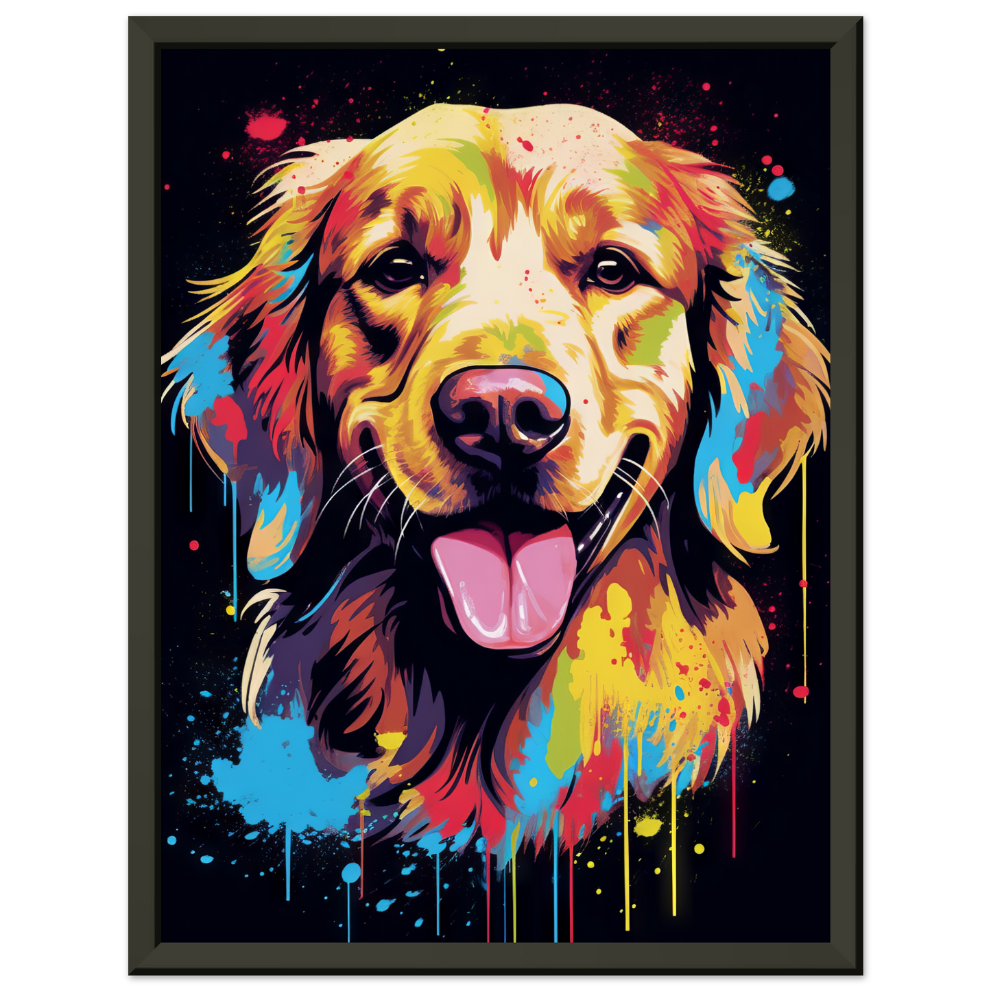 Dog Golden Retriever Pop Art (DOG93)