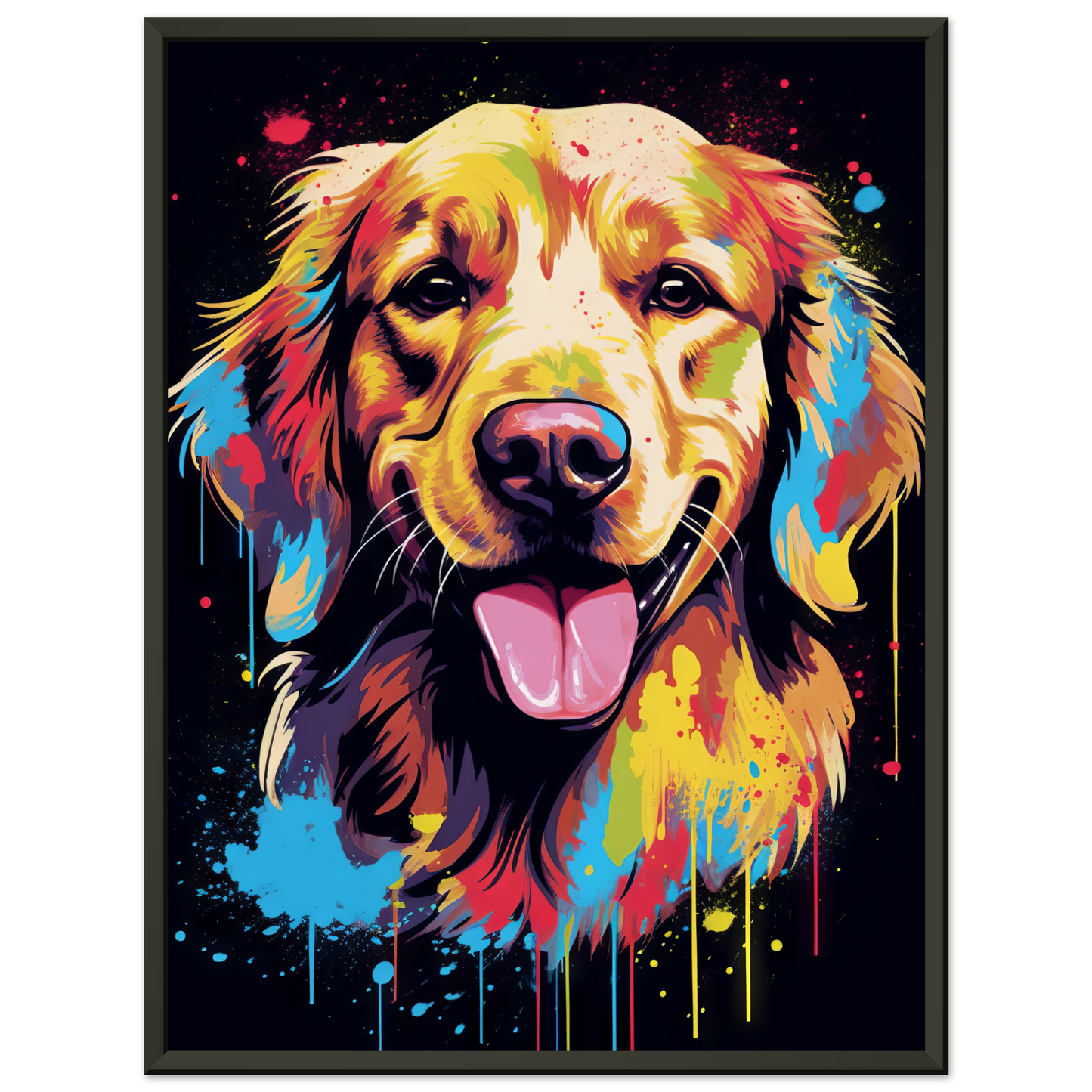 Dog Golden Retriever Pop Art (DOG93)