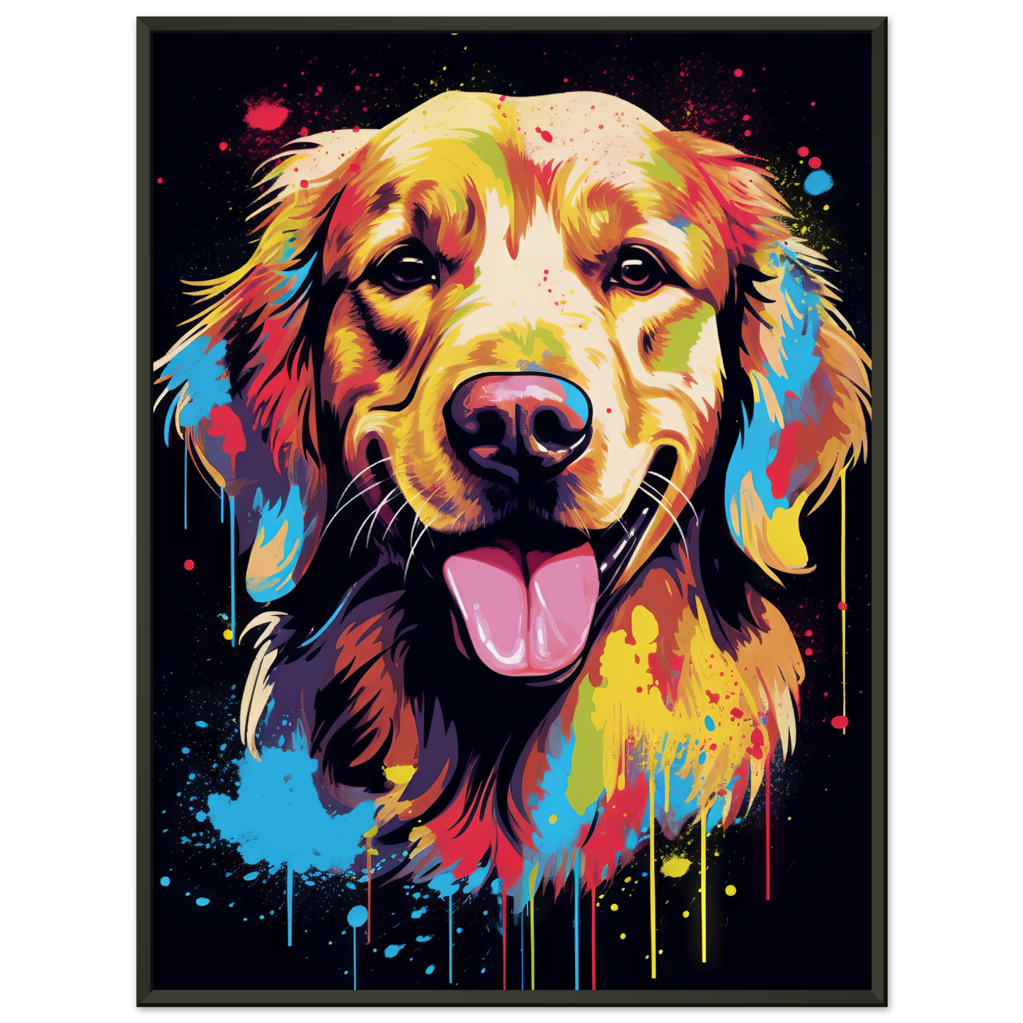 Dog Golden Retriever Pop Art (DOG93)