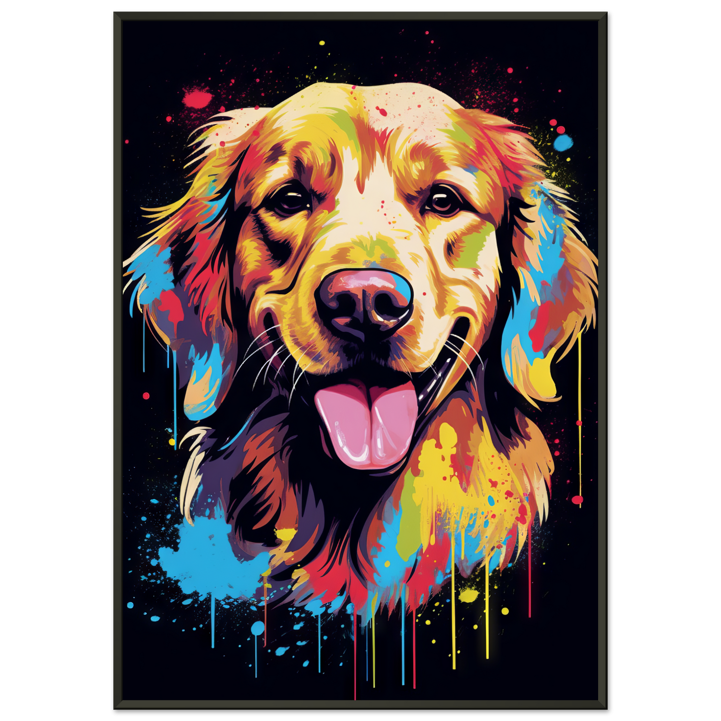 Dog Golden Retriever Pop Art (DOG93)