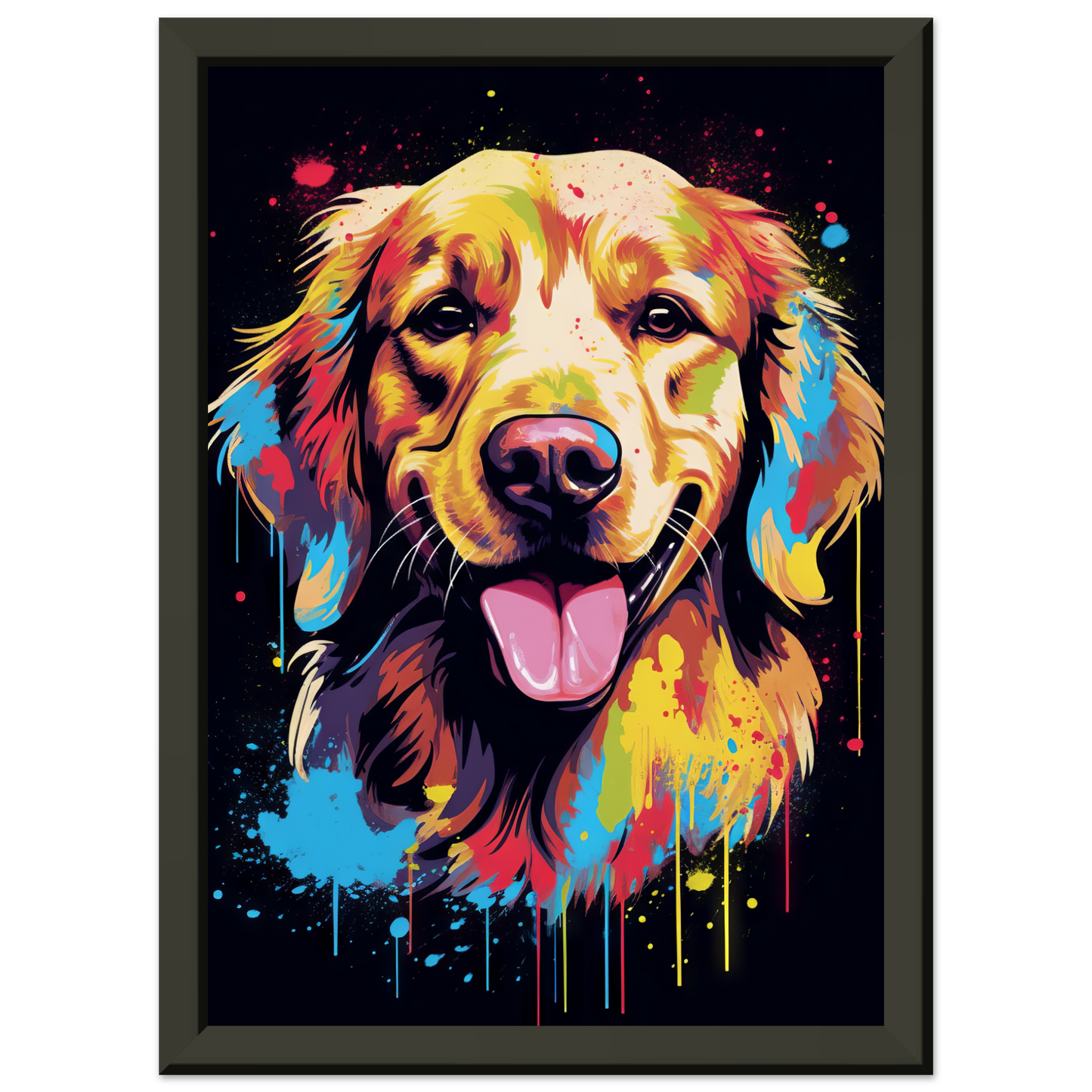 Dog Golden Retriever Pop Art (DOG93)