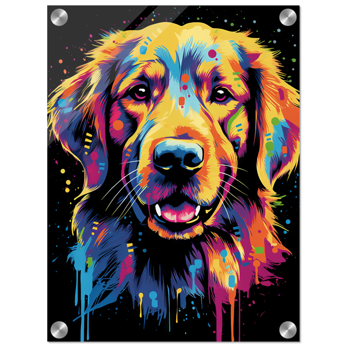 Dog Golden Retriever Pop Art (DOG94)